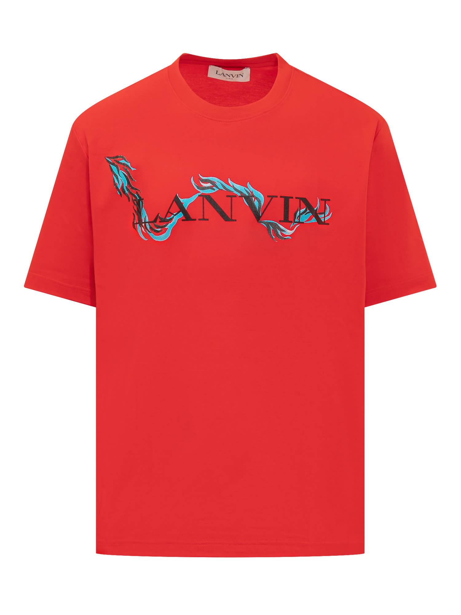 Shop Lanvin T-shirt With Logo In Flame