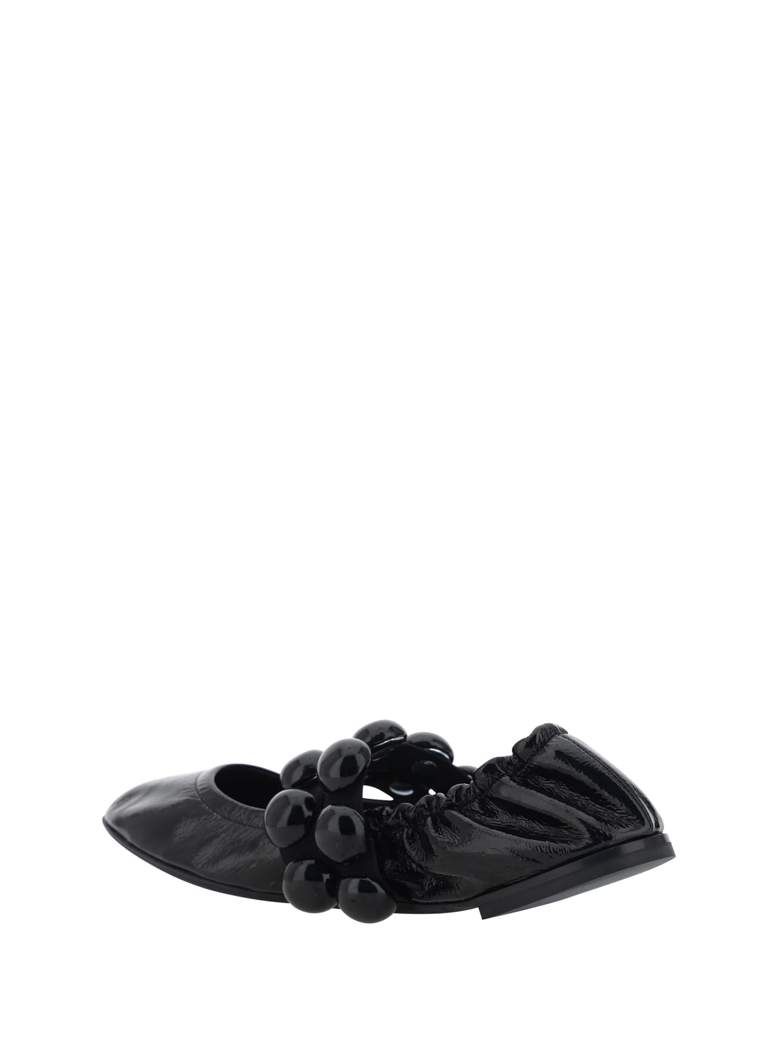 Shop Alaïa Sphere Ballerinas In Noir