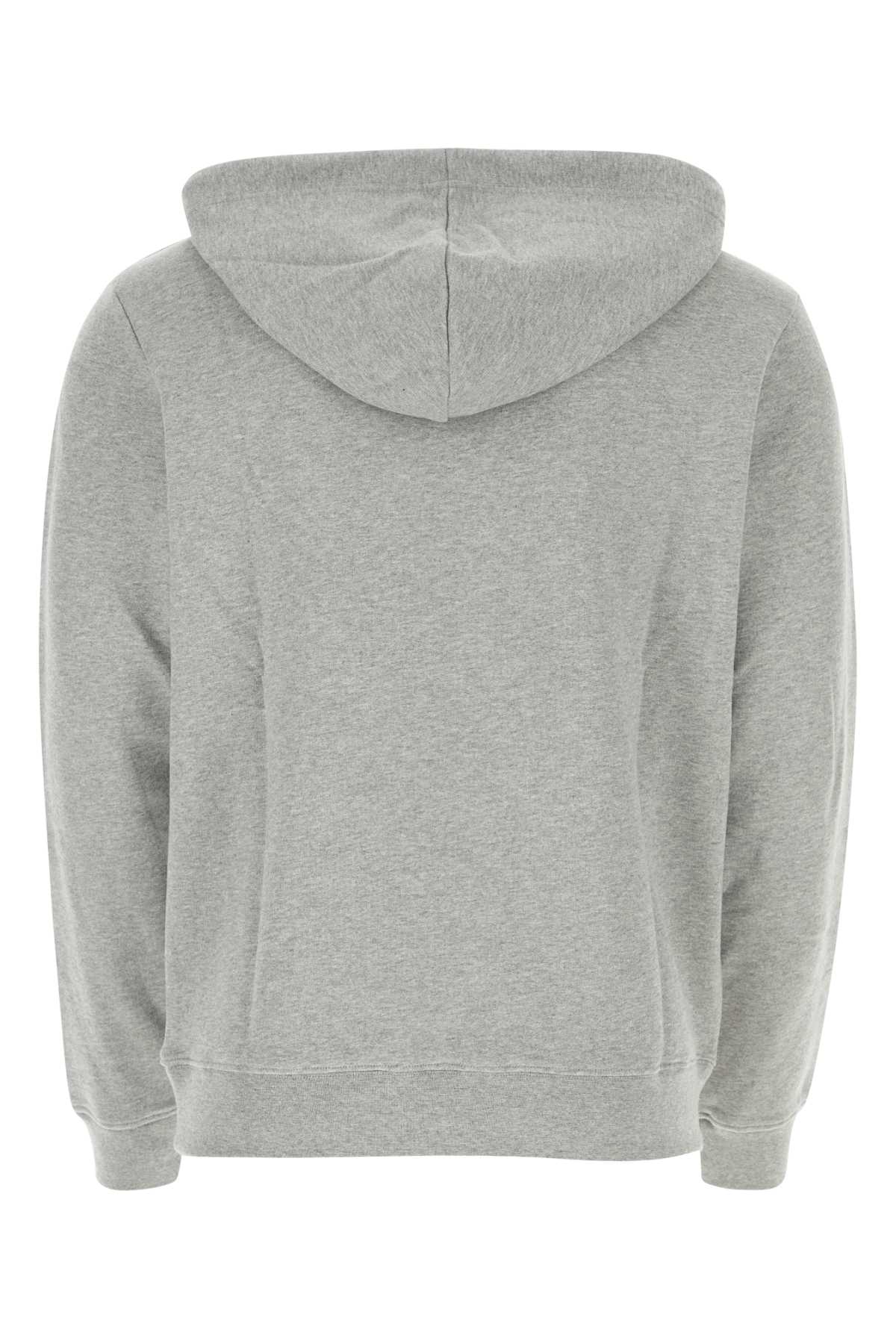 Shop Apc Grey Cotton Sweatshirt In Grischine