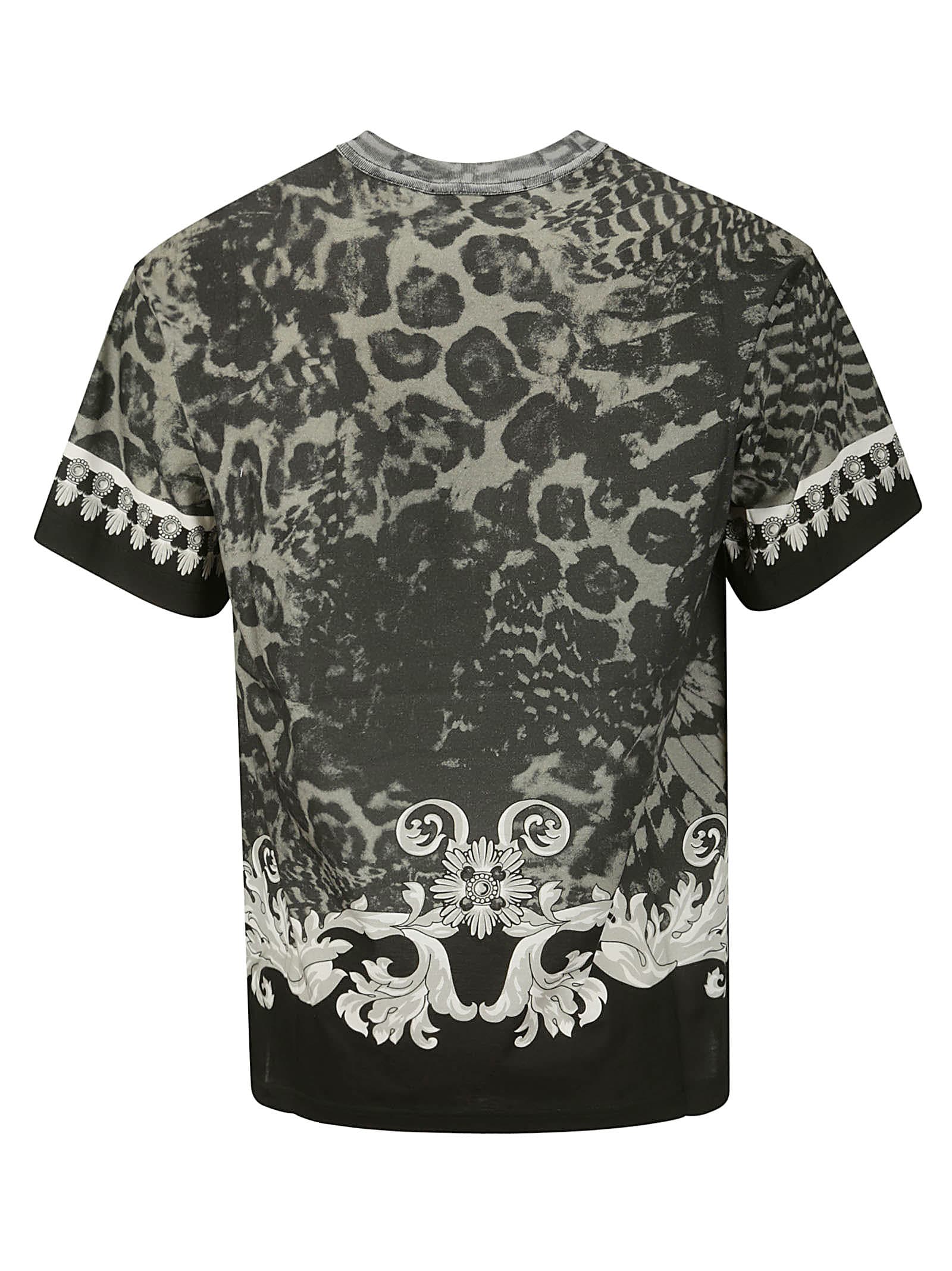 Shop Versace Jeans Couture Up601 R P.animalier Baroq. T-shirt In Black