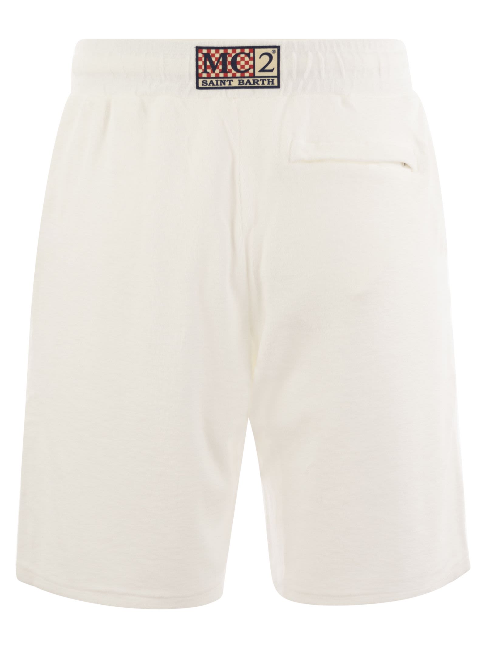 Shop Mc2 Saint Barth Sponge Bermuda Shorts In White