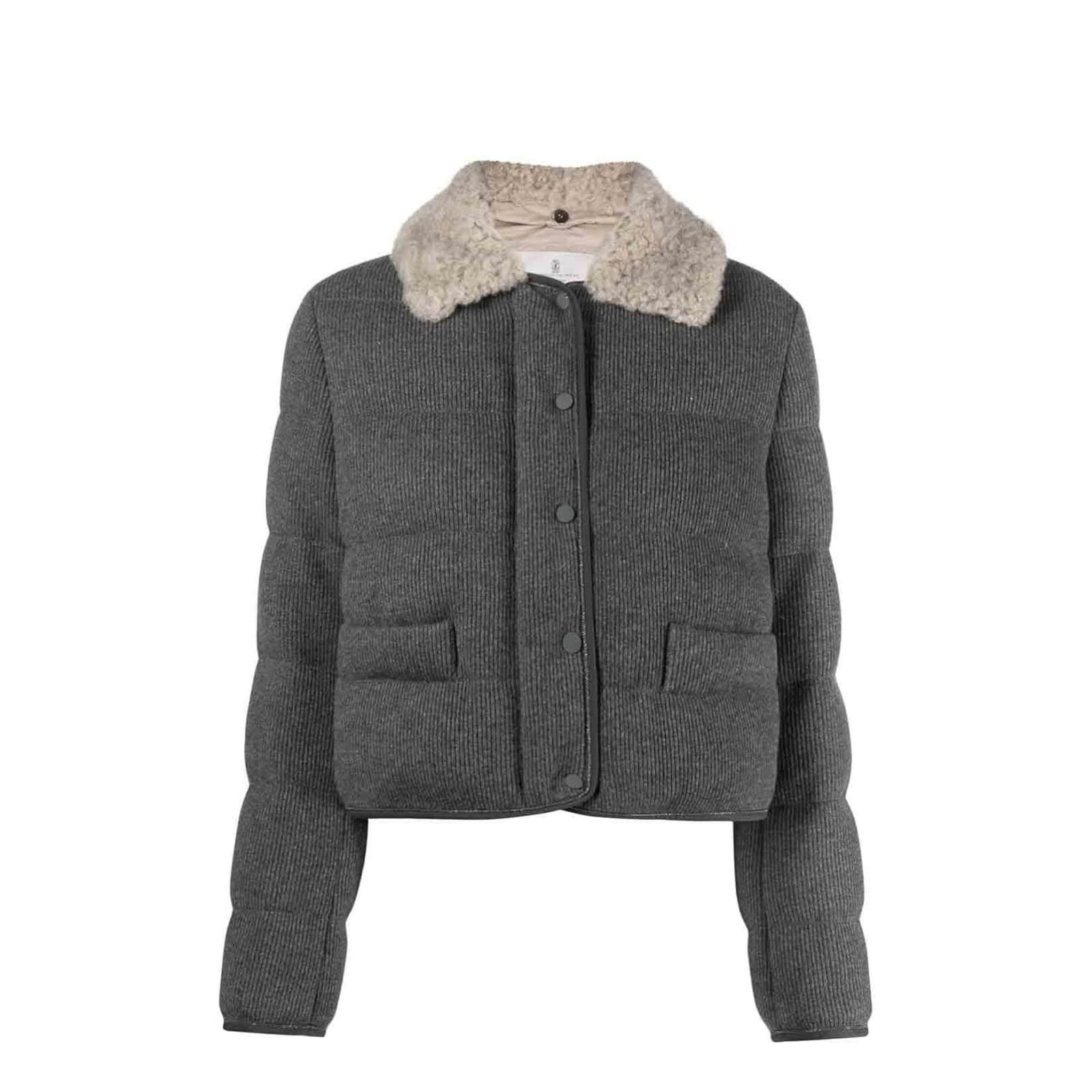 Cashmere Collared Down Jacket