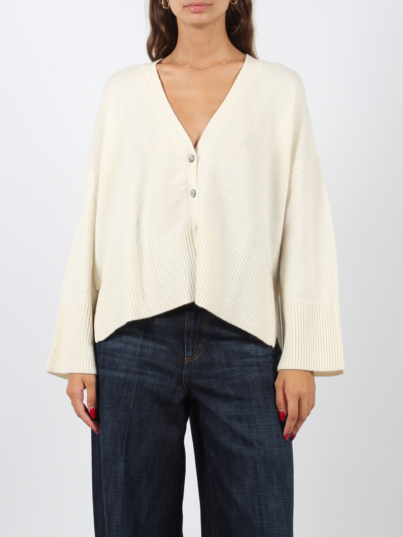 Shop Be You V-neck Cardigan In White