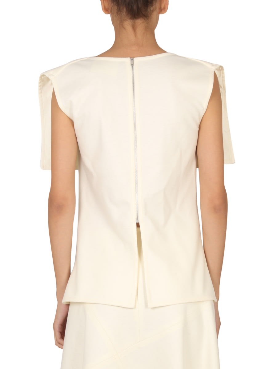 Shop Jil Sander Wool Tops. In White