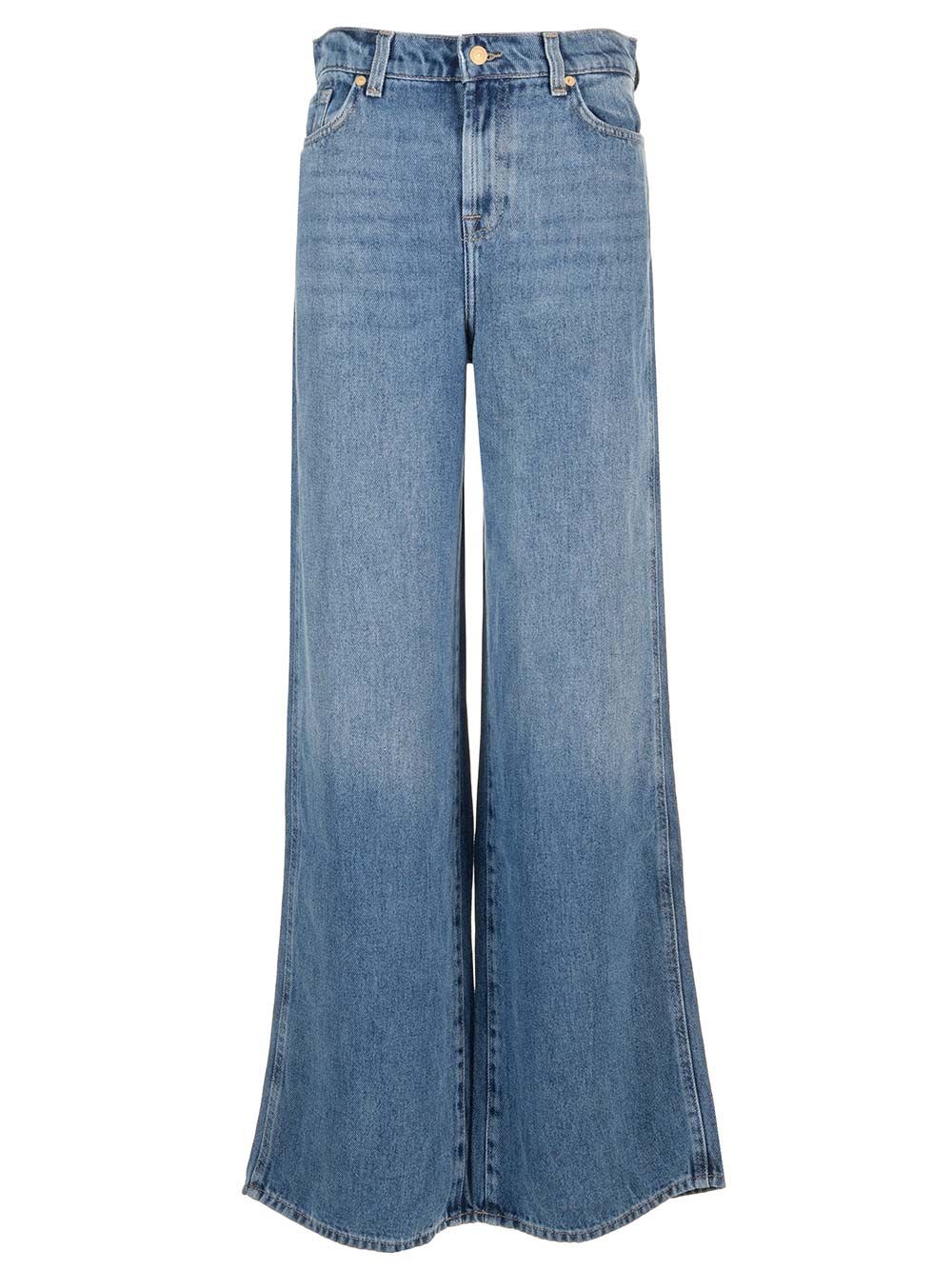 Shop 7 For All Mankind Lyocell Jeans In Blue