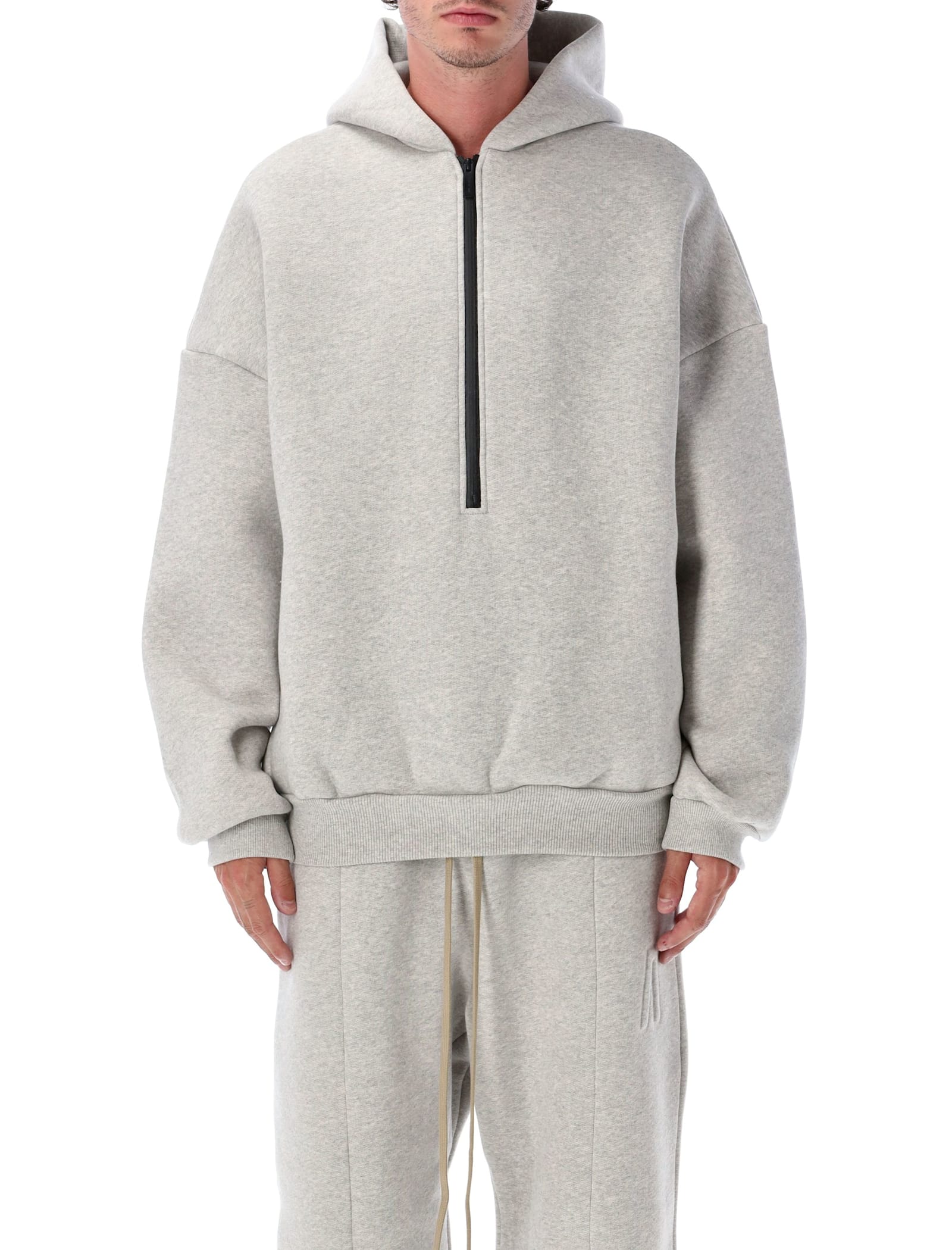 Fear Of God Athletics Half-zip Hoodie In Gray
