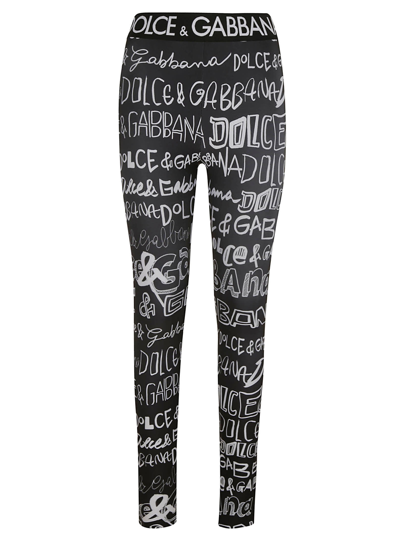 Dolce & Gabbana All-over Signature Logo Print Leggings