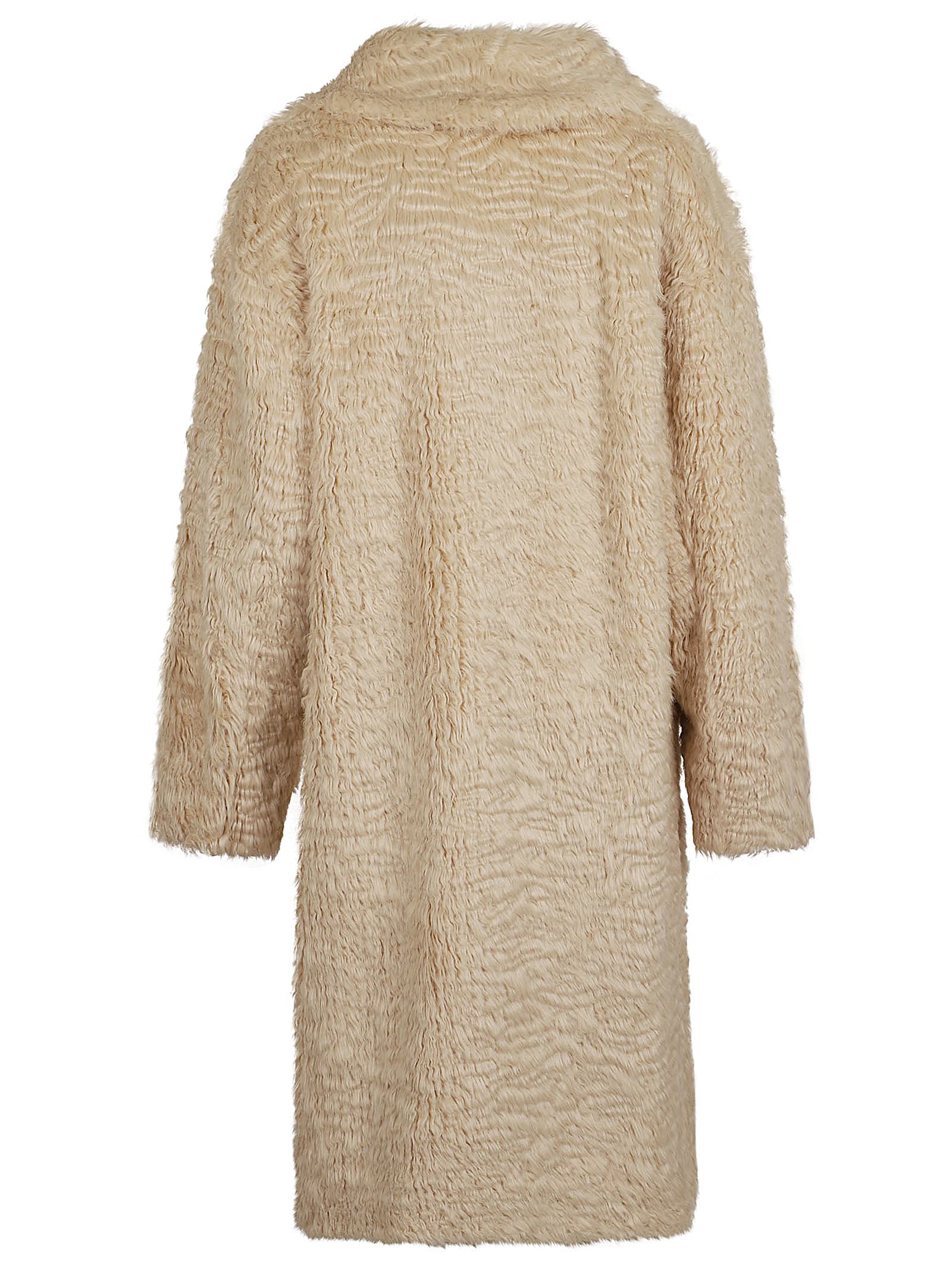 Shop Stand Studio Nicole Coat Faux Fur Rich Alpaca In Cream