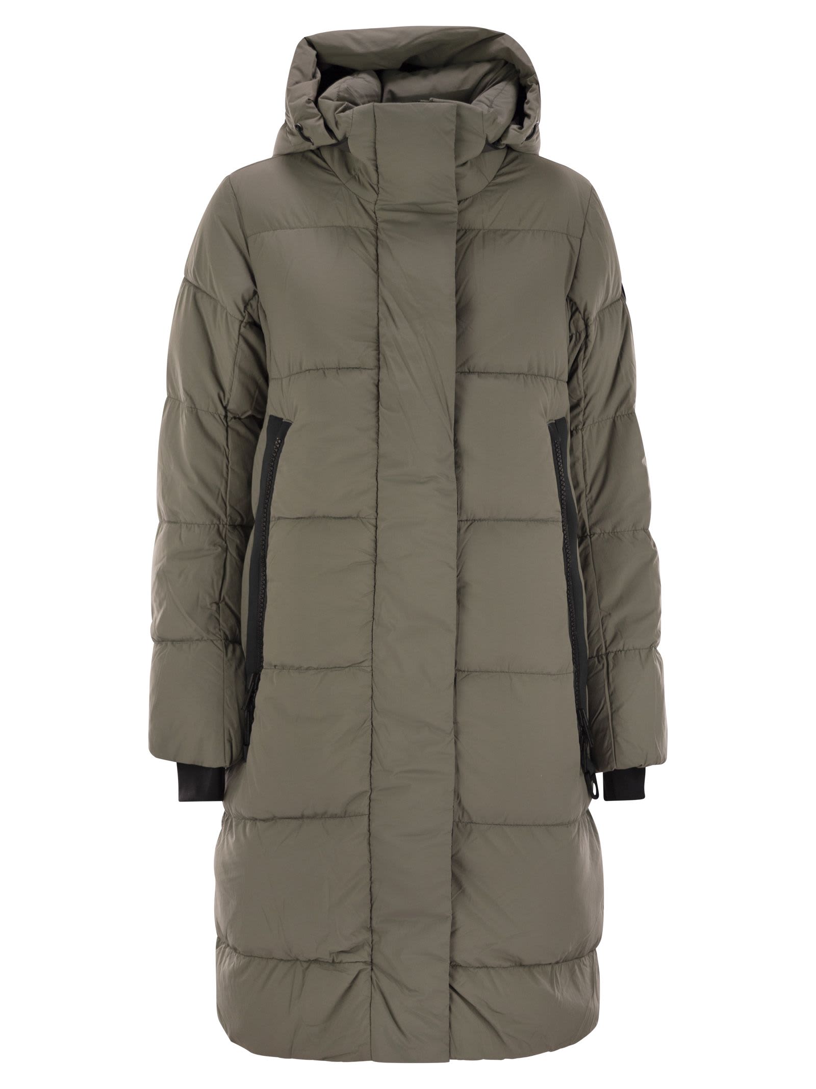 Shop Canada Goose Byward - Down Jacket With Black Logo In Sage