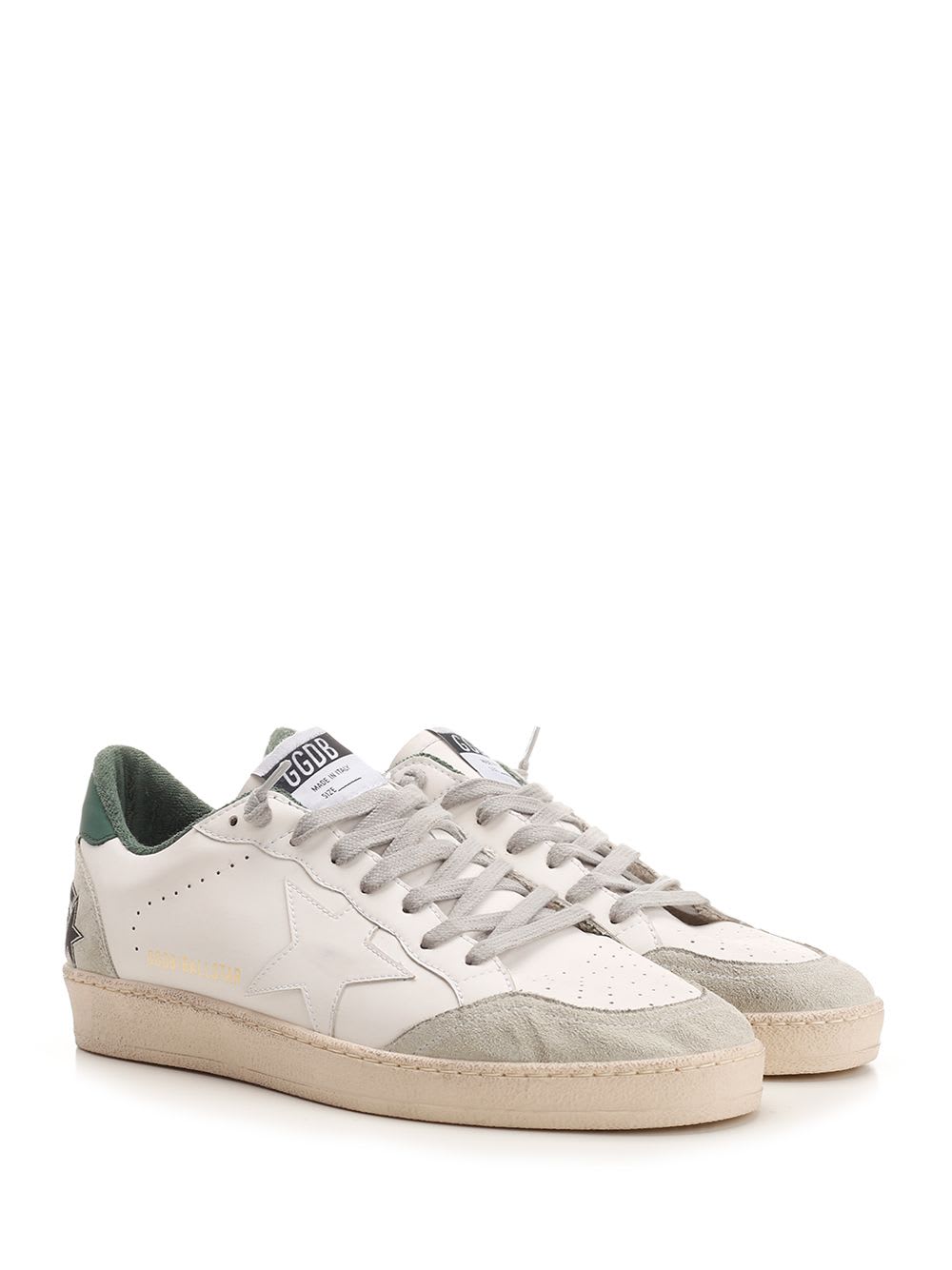 Shop Golden Goose Ball Star Sneakers In Green