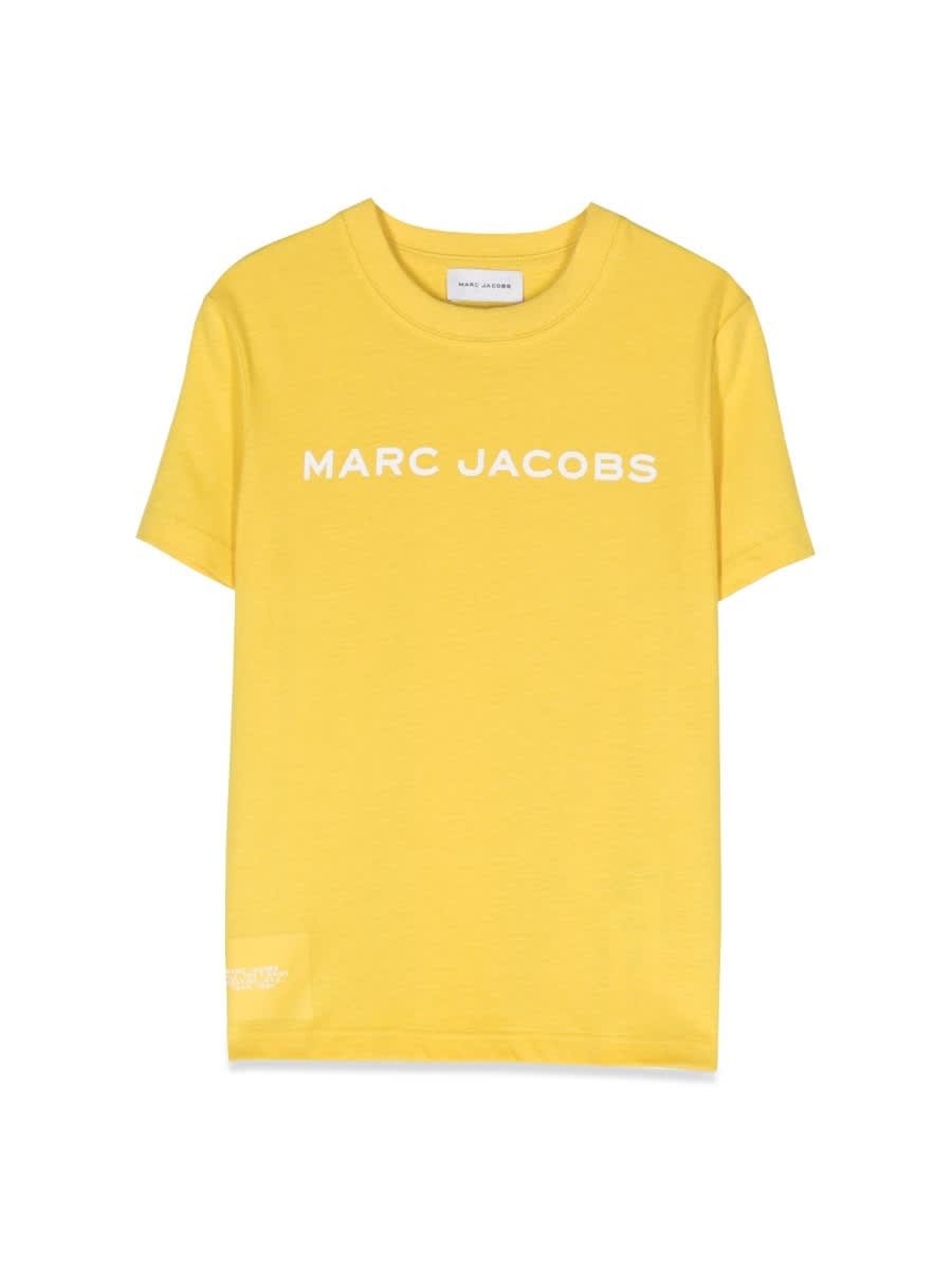 Shop Little Marc Jacobs T-shirt Logo In Yellow