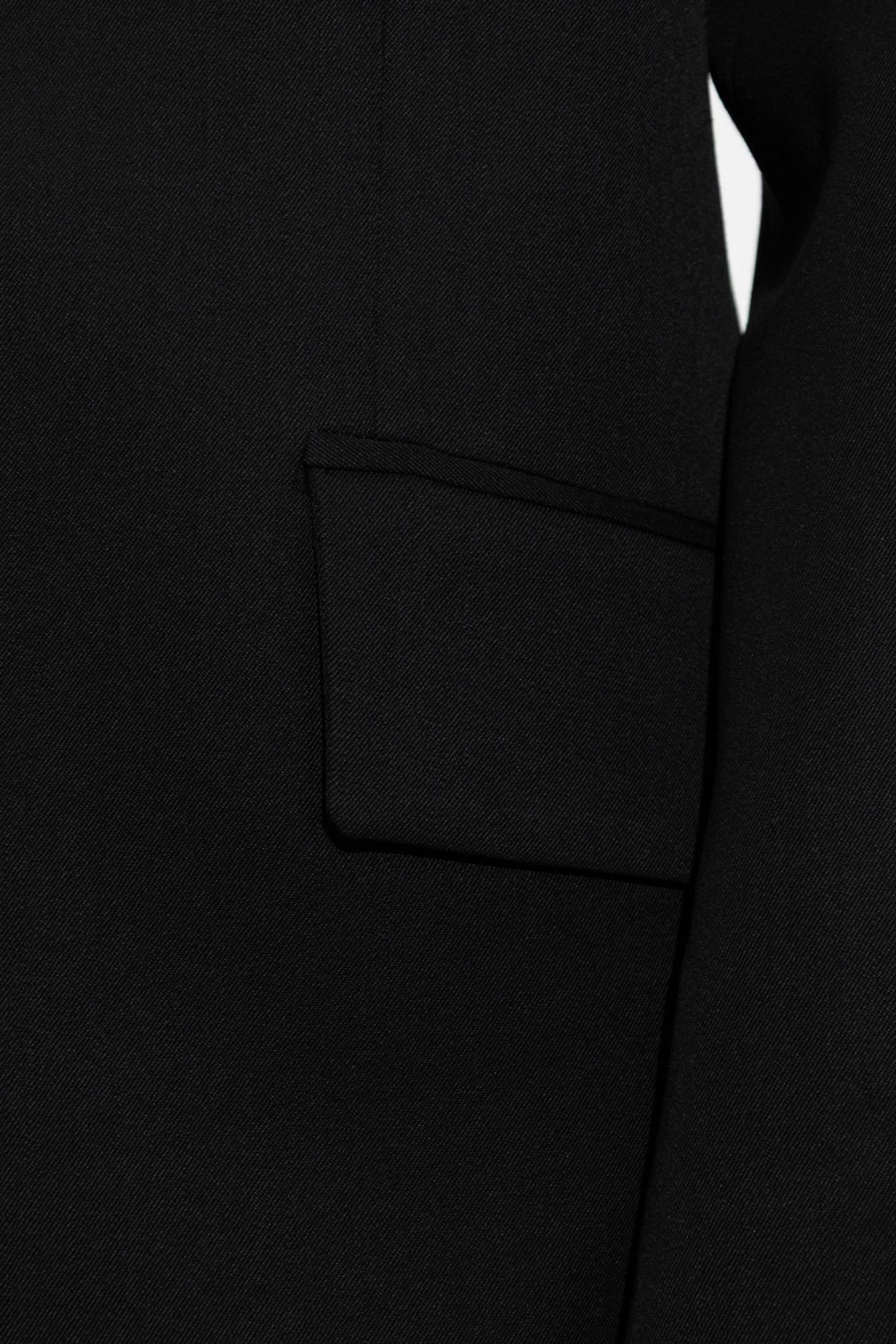 Attico Tailored Jacket With Back Vent And Flap Pockets In Black