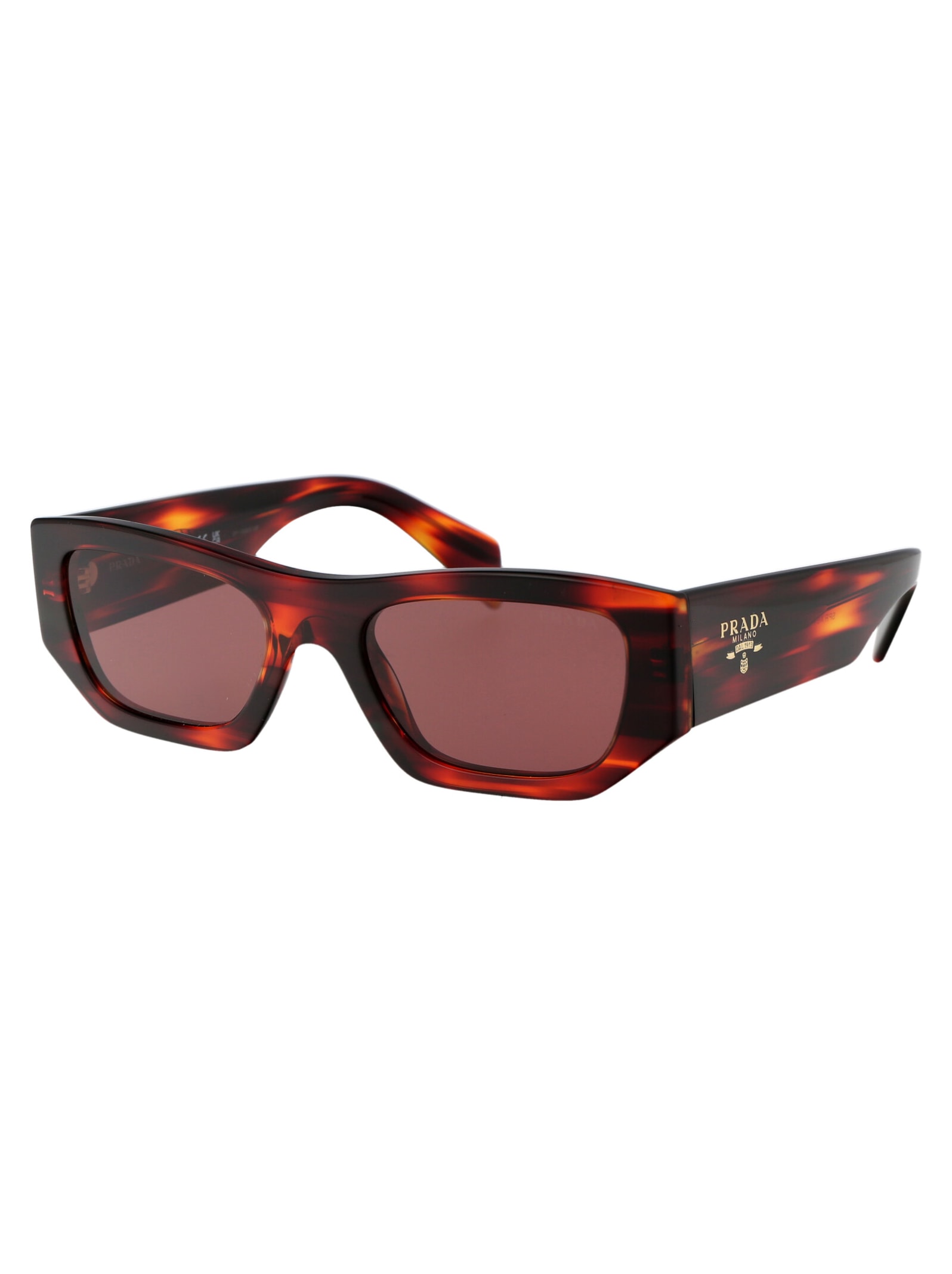 Shop Prada 0pr A01s Sunglasses In 13o80b Havana Red