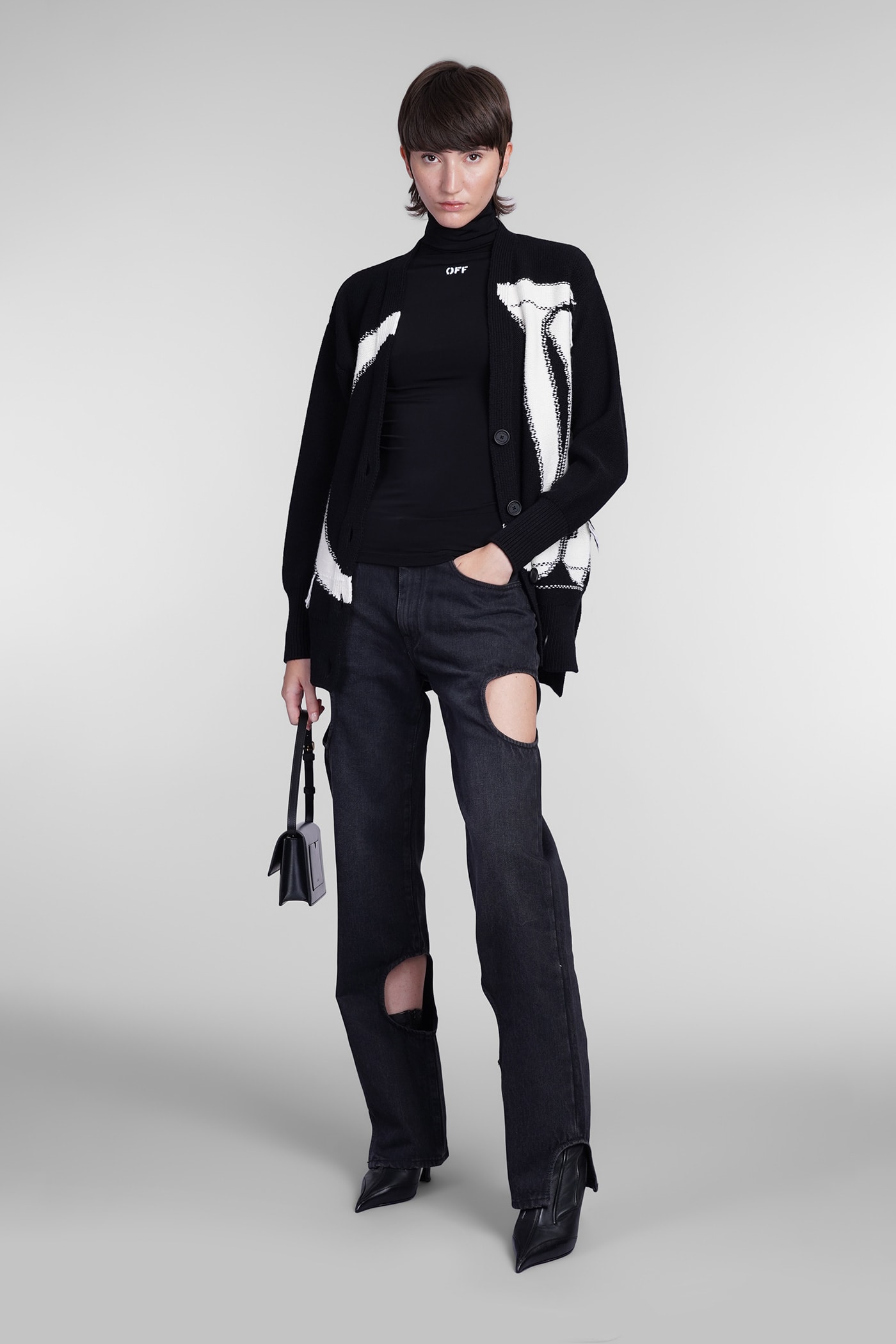 Shop Off-white Topwear In Black Viscose