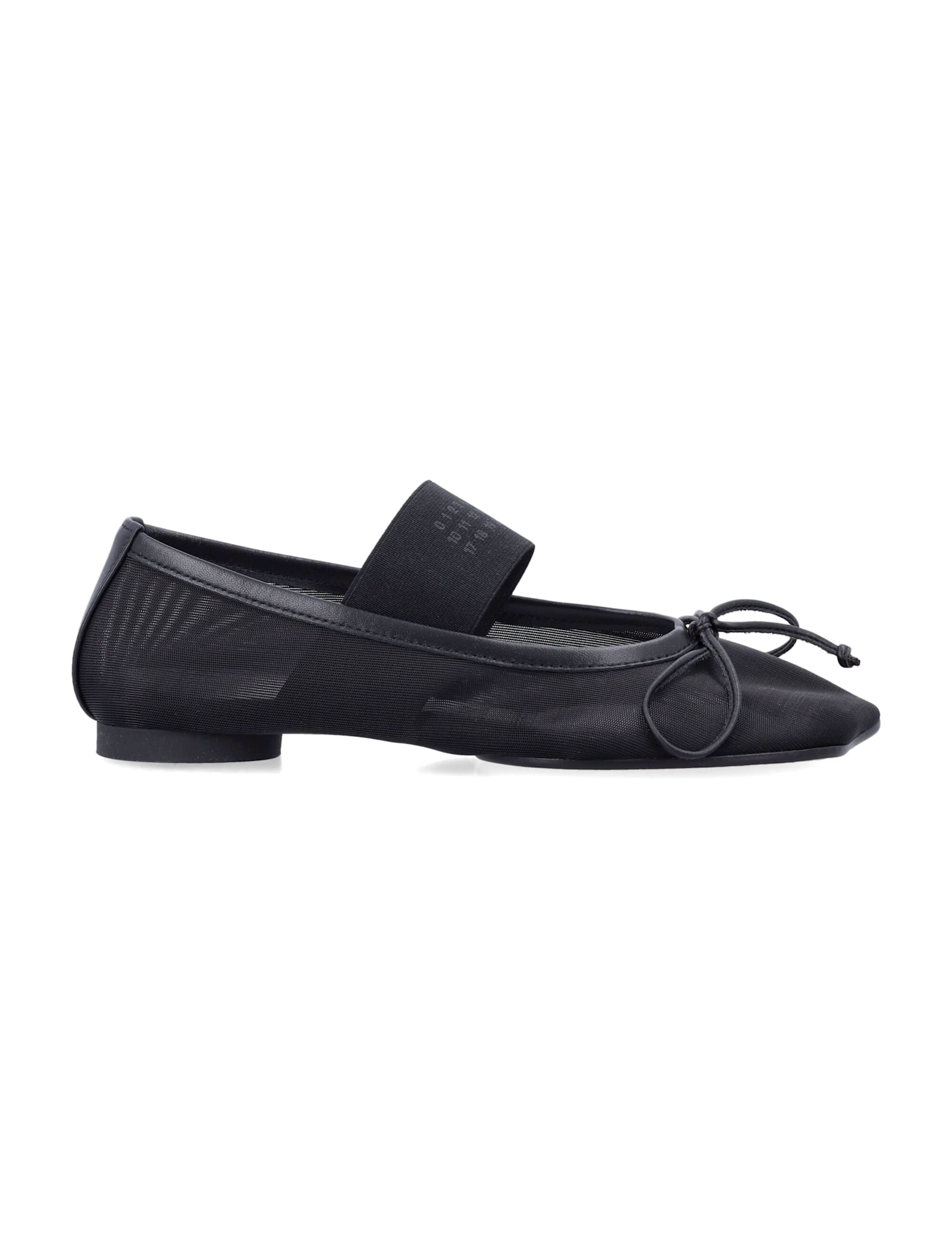 Mm6 Maison Margiela Anatomic Numeric Ballerinas In Black
