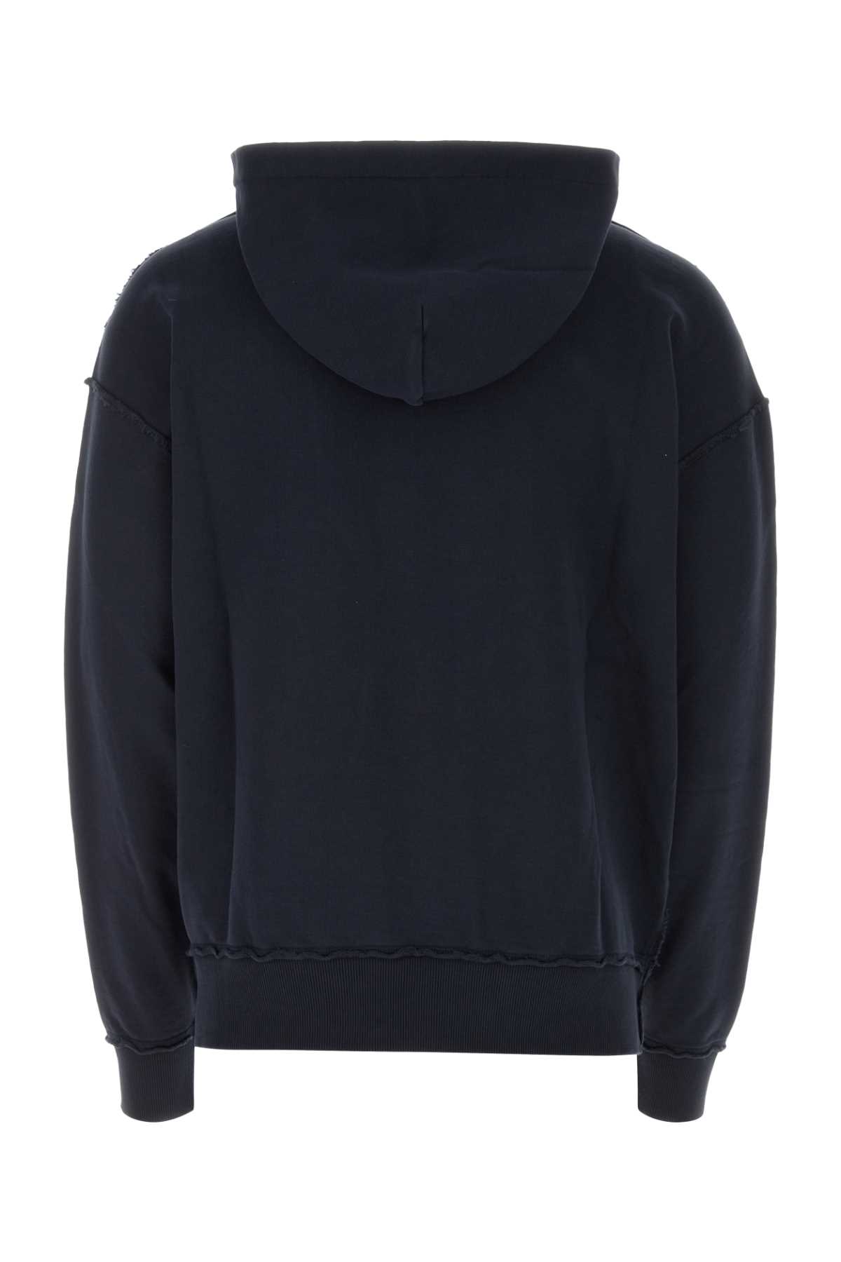 Dolce & Gabbana Black Cotton Sweatshirt In Bluscurissimo1
