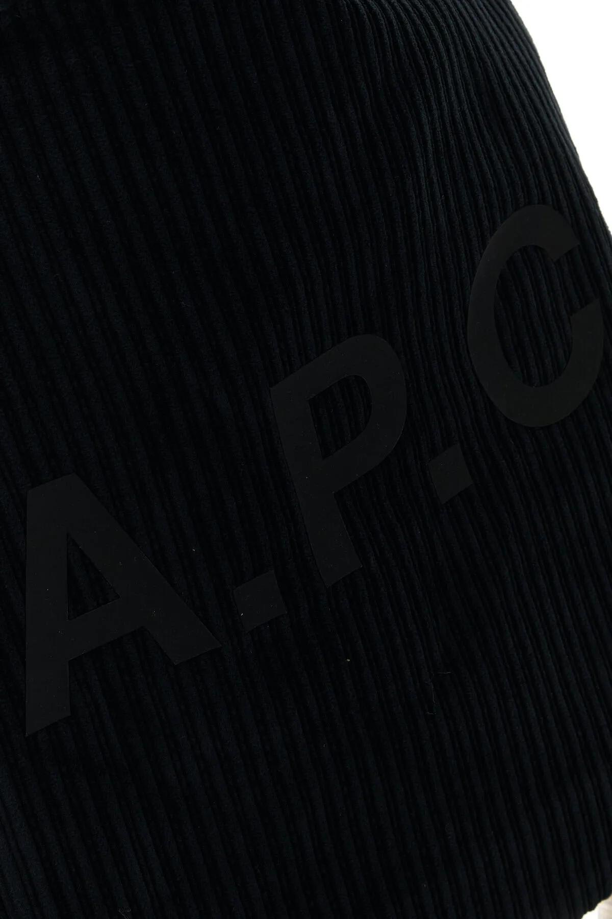 Shop Apc Black Corduroy Lou Shopping Bag