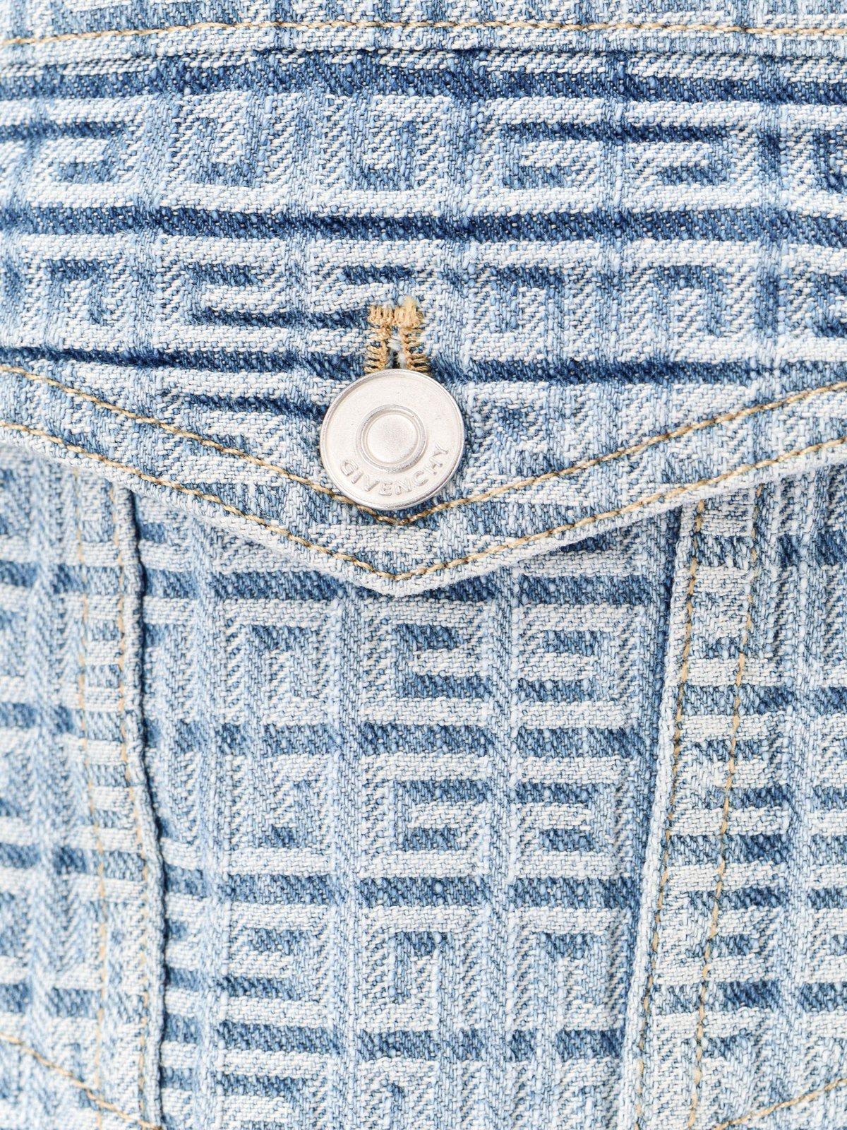 Shop Givenchy 4g Denim Button-up Vest
