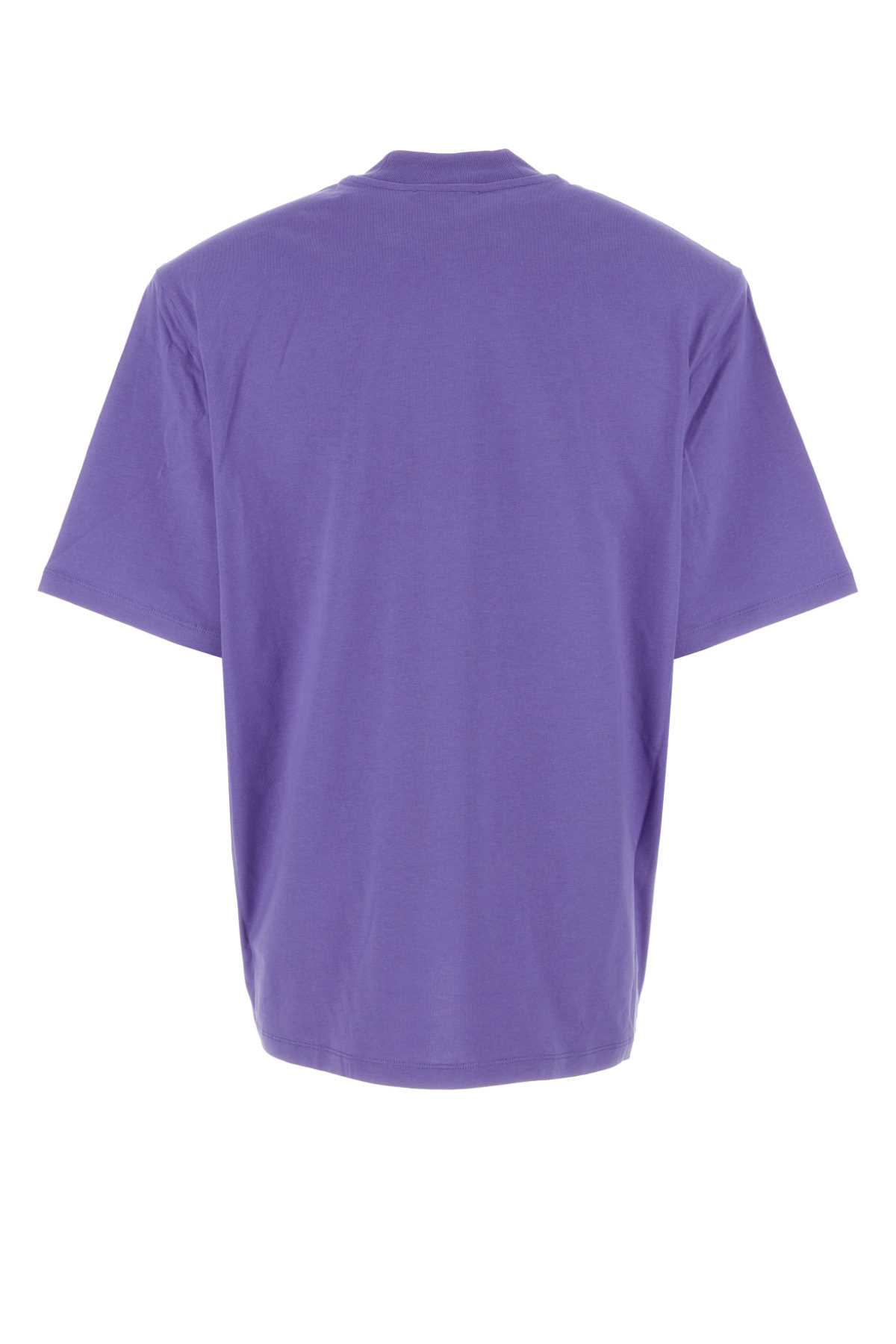 Shop Attico Purple Cotton Oversize Kilie T-shirt In 012