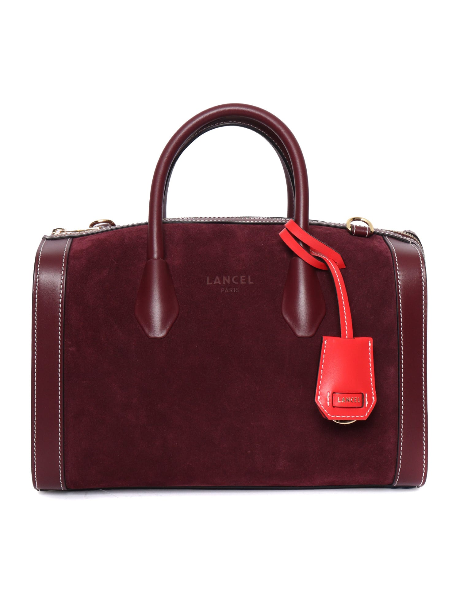 Lancel Borsa Da Bowling M In Burgundy