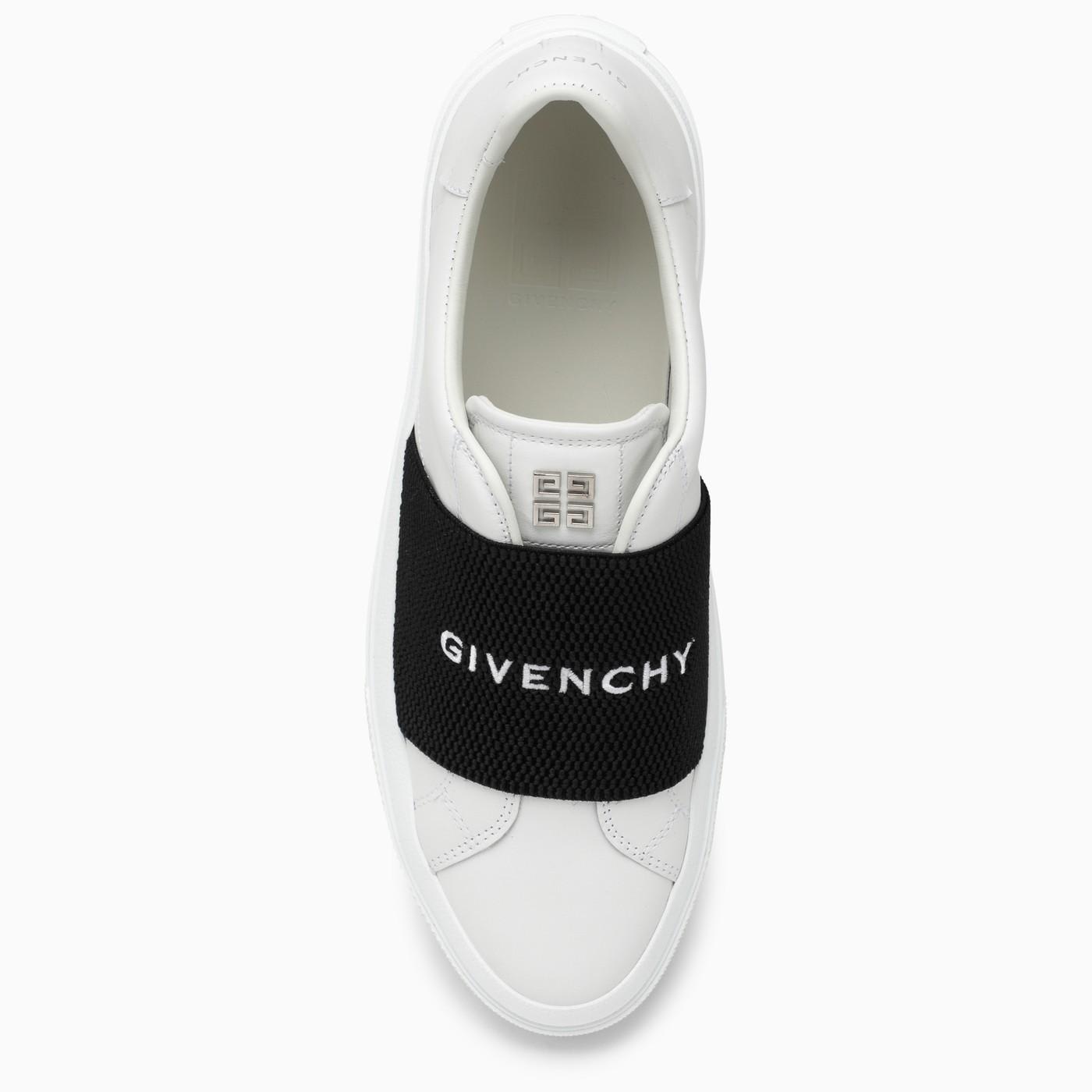 Shop Givenchy White Sneakers With Logo Band