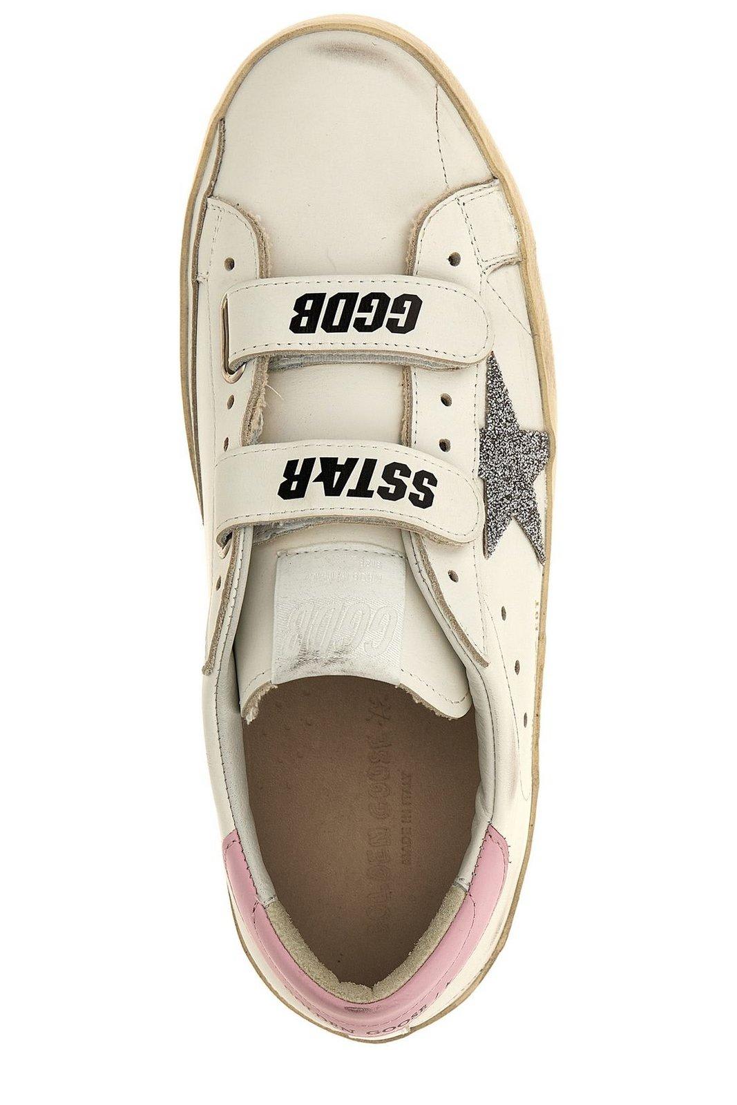 Shop Golden Goose Old School Lace-up Sneakers In White Crystal Orchid Pink
