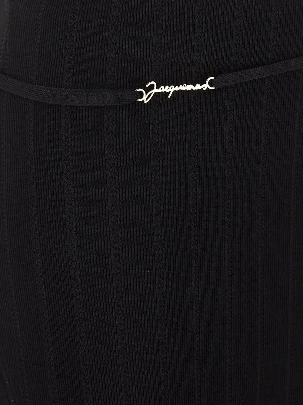 Shop Jacquemus La Jupe Pralu Skirt In Black