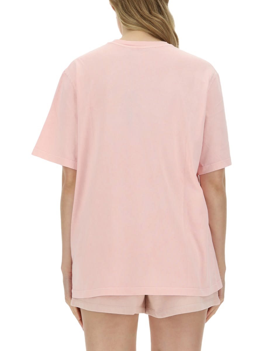 Rotate Birger Christensen Rotate Birgerchristensen T-shirt With Logo In Pink