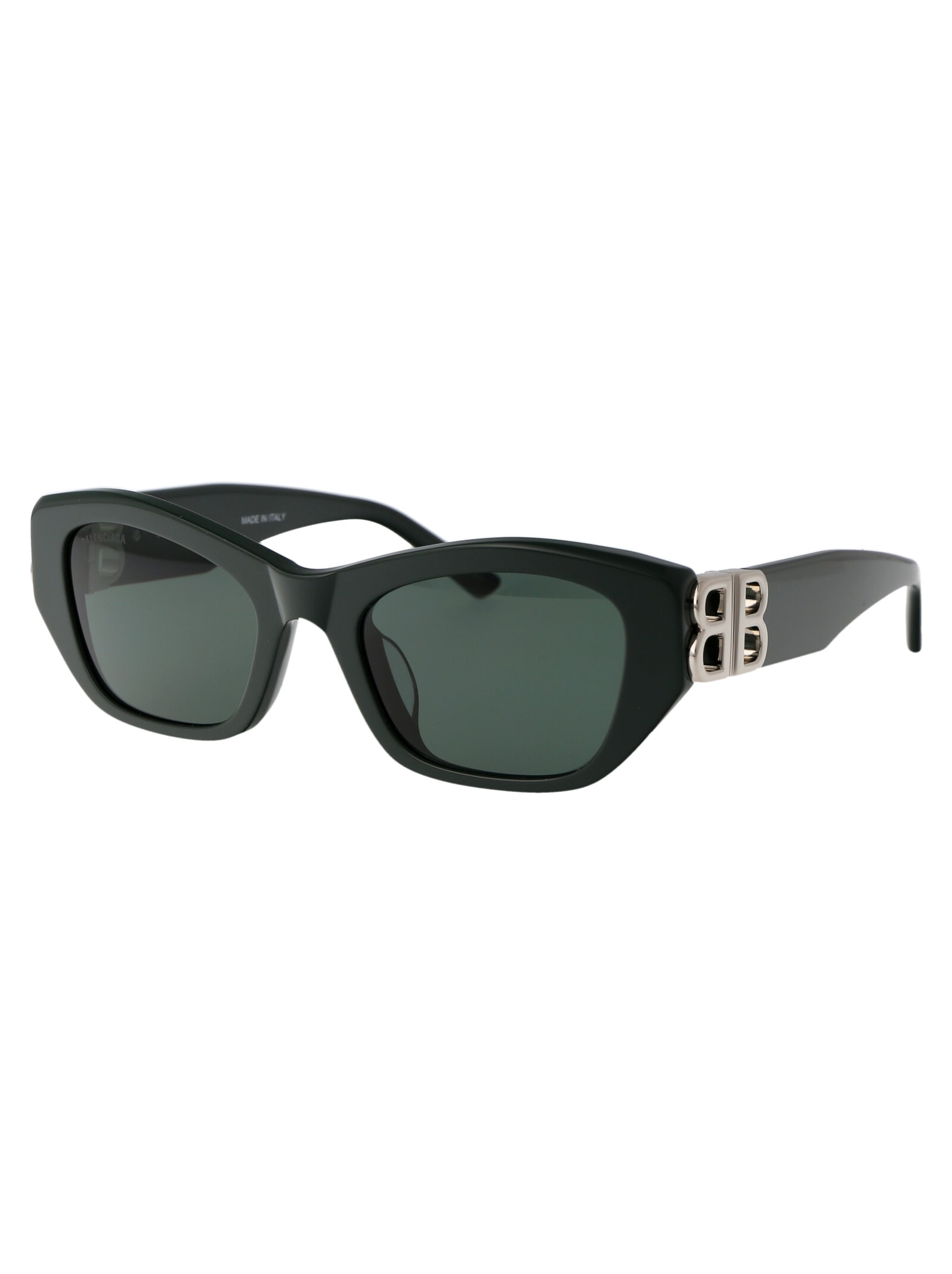 Shop Balenciaga Bb0311sk Sunglasses In 004 Green Green Green