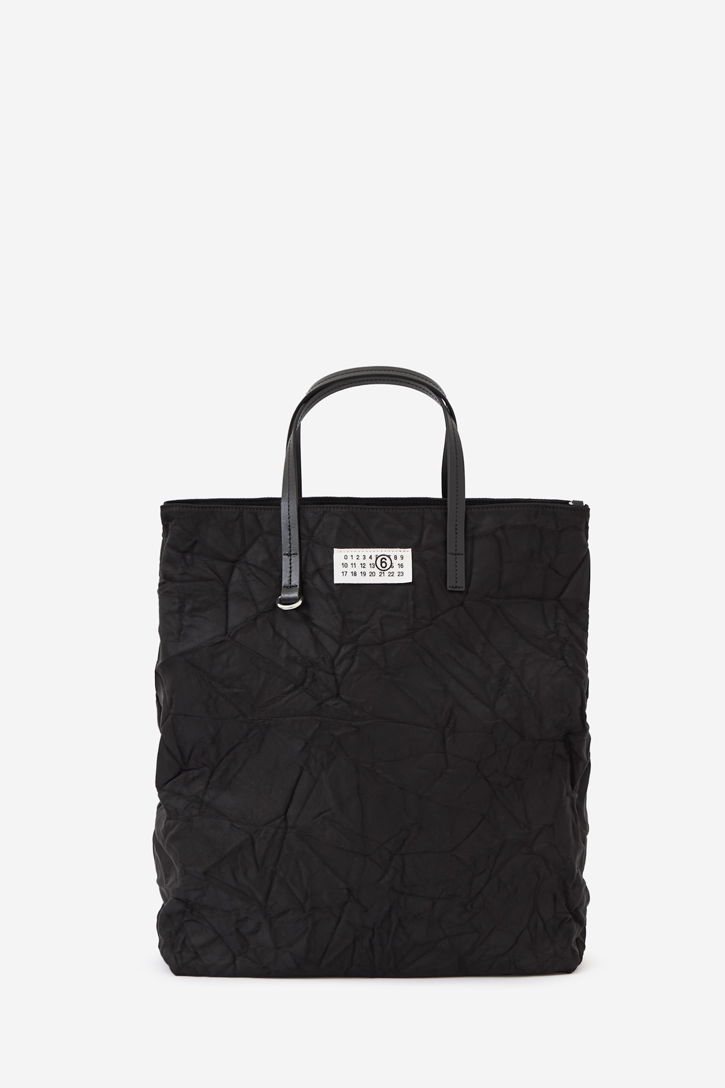 Shop Mm6 Maison Margiela Shopping Wrinkle Bag In Black