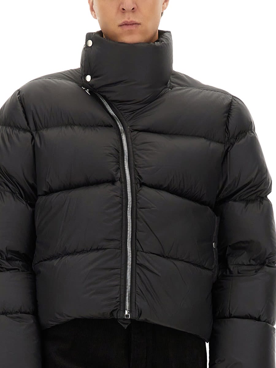 Rick Owens Down Jacket Turtle In Black