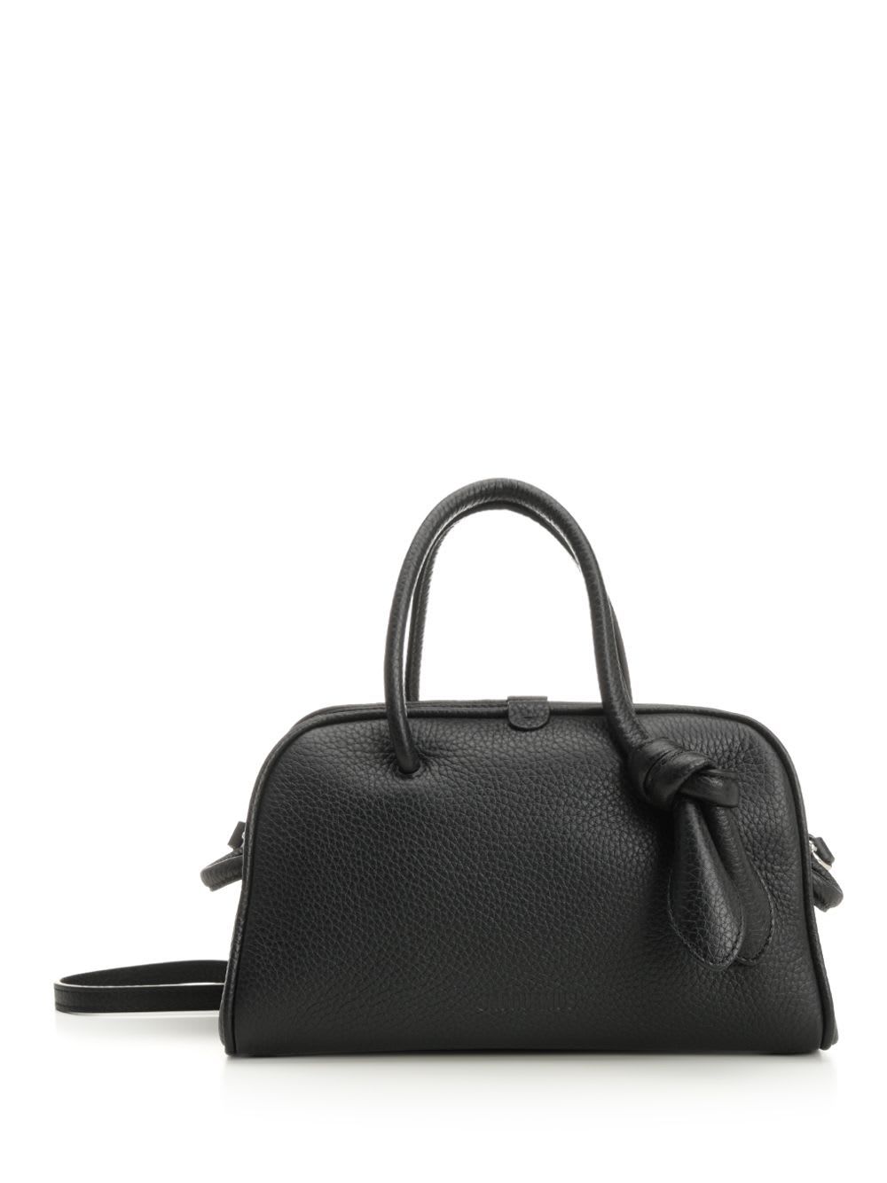 Jacquemus Le Petit Turismo Grain Leather Bag In Black