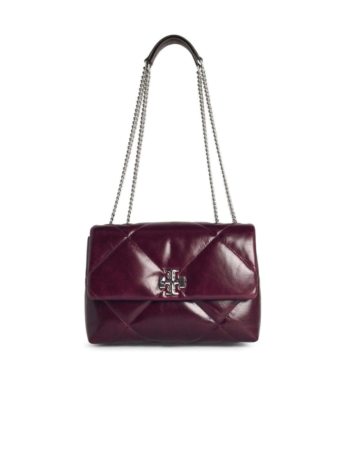 Tory Burch Kira Burgundy Leather Crossbody Bag In Burgundy