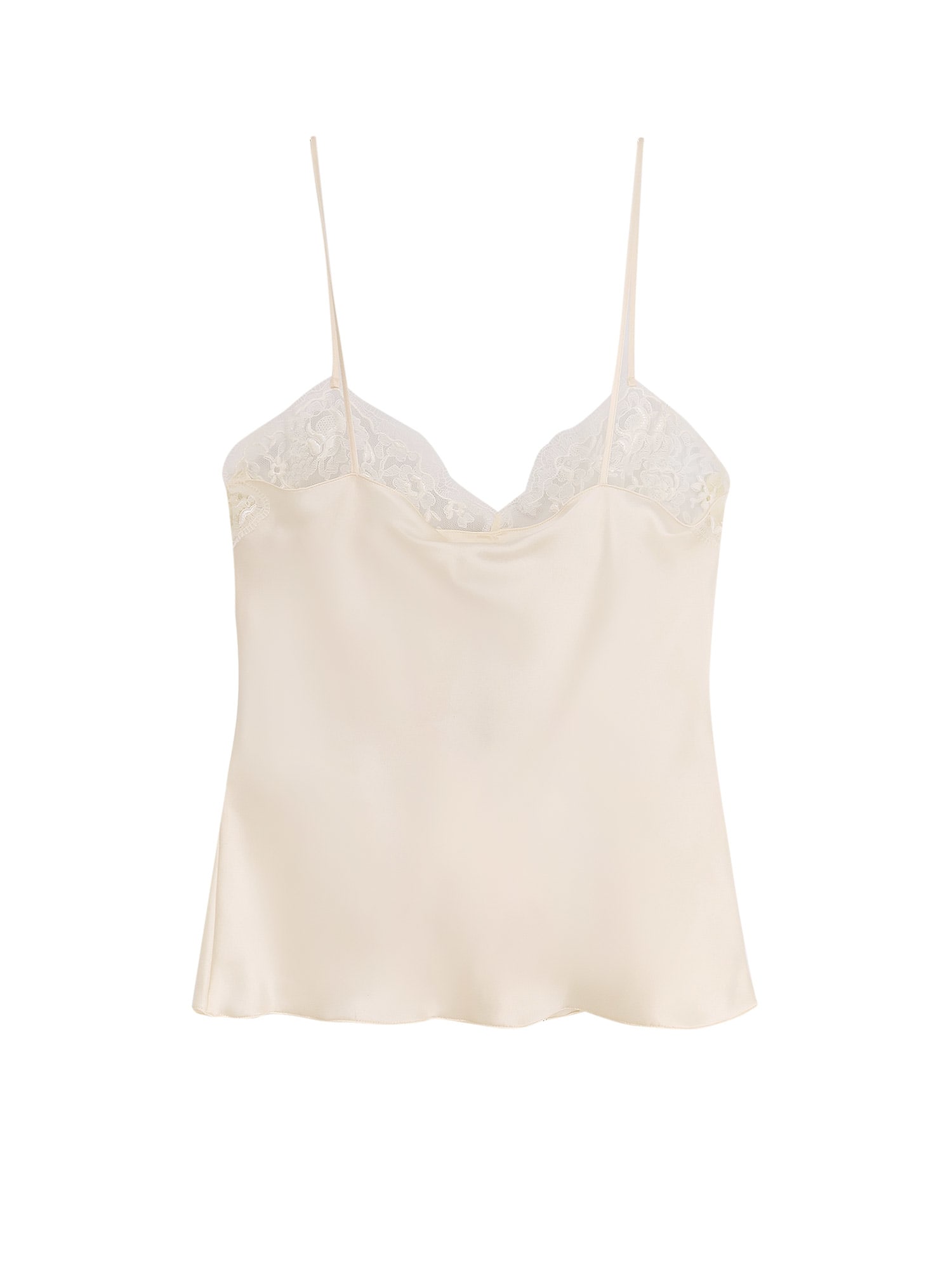 Chloé Silk Top With Lace Detail In Neutral