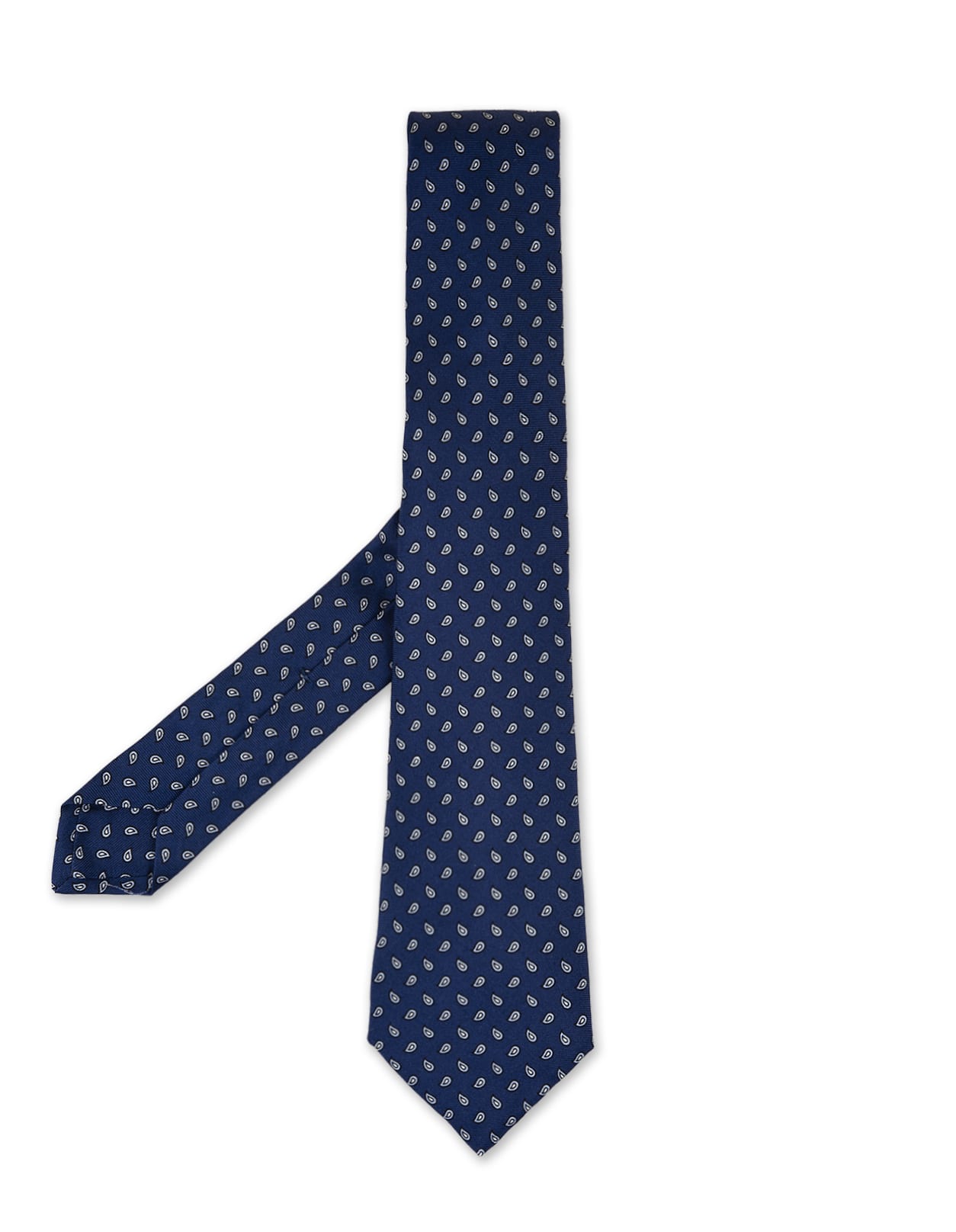 Blue Tie With Drops Pattern