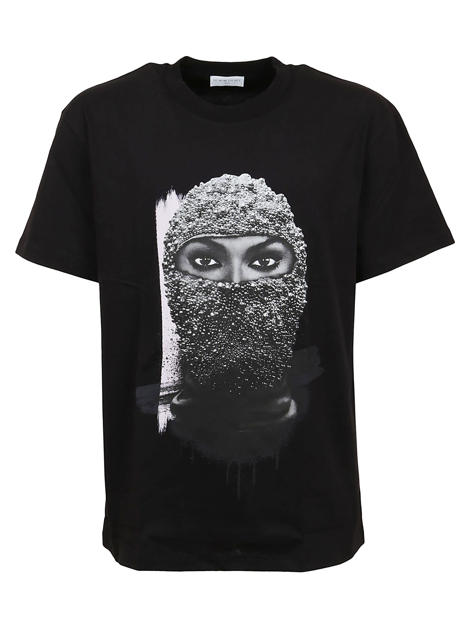 IH NOM UH NIT T-SHIRT CLASSIC FIT WITH BLACK PEARL WOMAN MASK ON FRONT,11790657