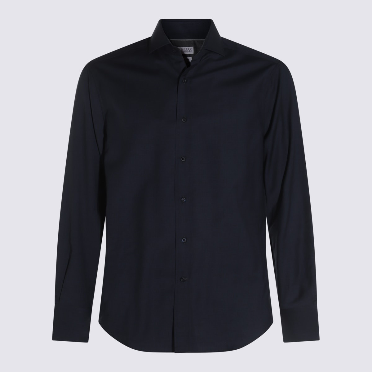 Brunello Cucinelli Blue Wool Shirt In C045
