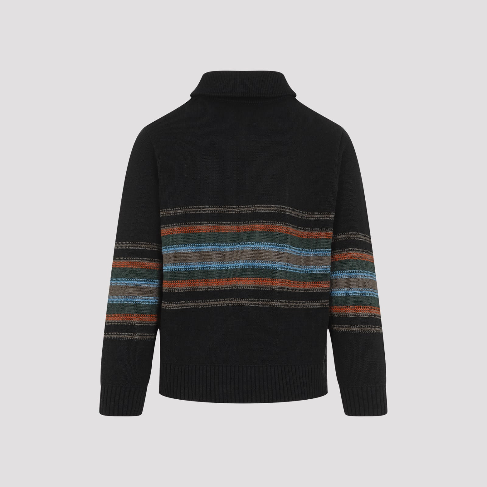 Shop Craig Green Tape Knit Polo In Black Multi