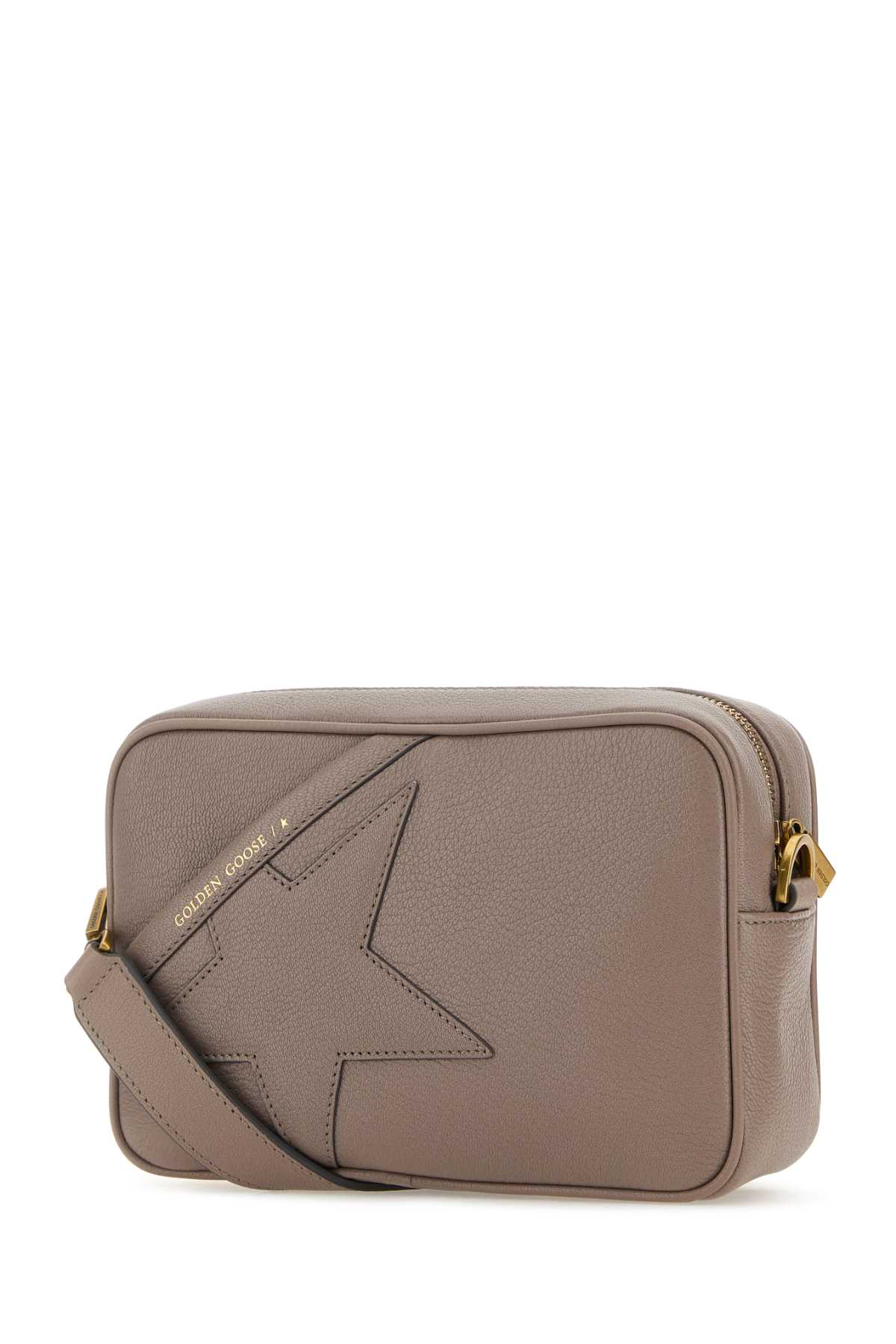 Shop Golden Goose Antiqued Pink Leather Star Crossbody Bag In Ash