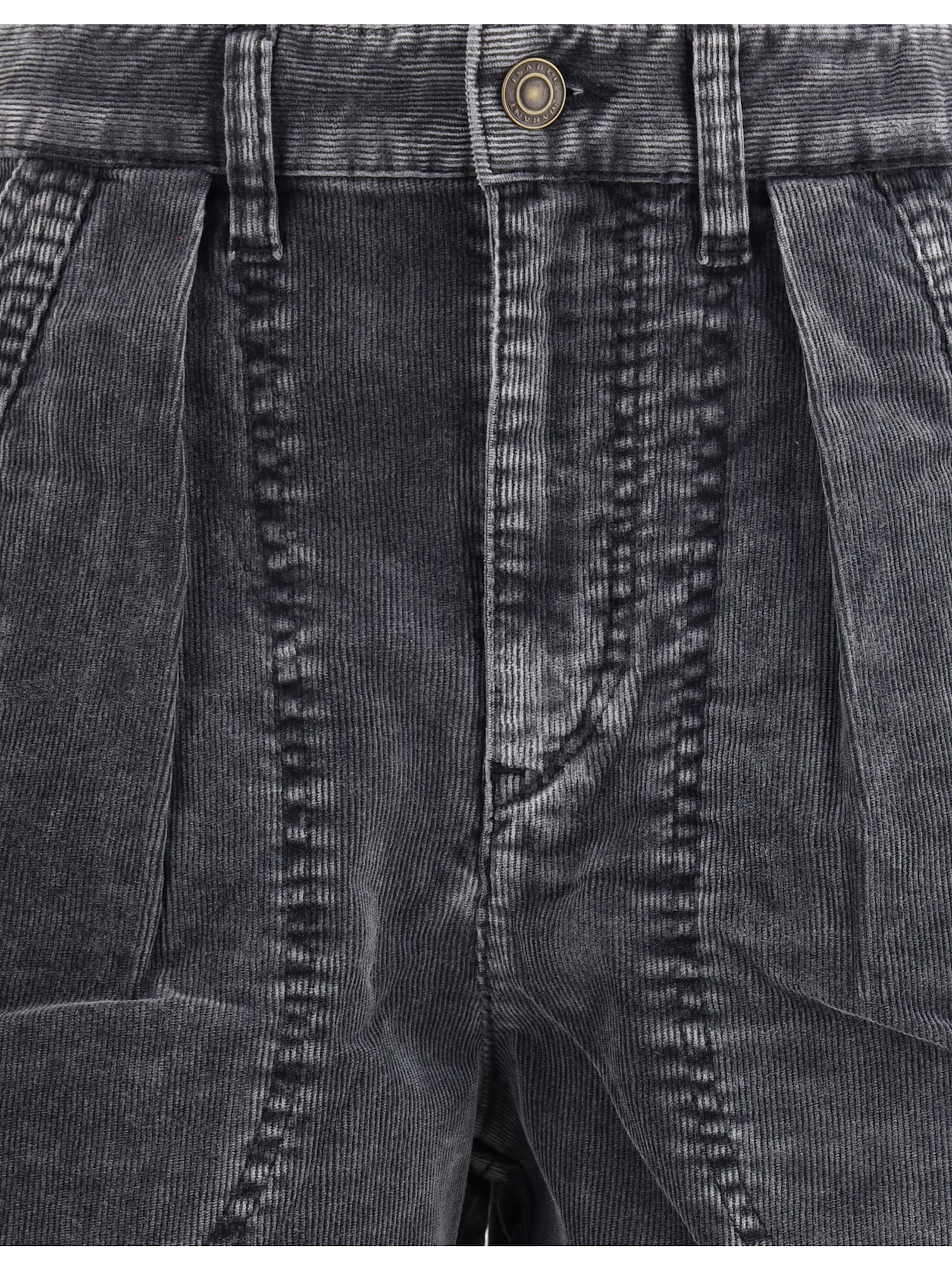 Isabel Marant Étoile Onyta Tapered Corduroy Jeans In Black