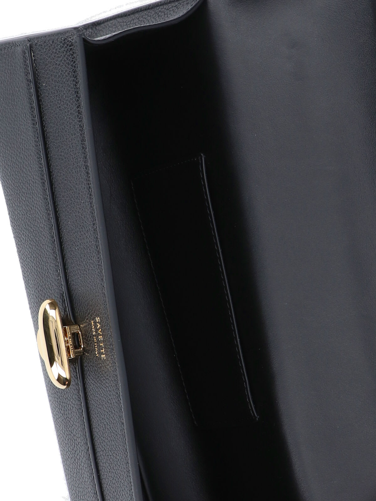 Savette Slim Symmetry Clutch In Black