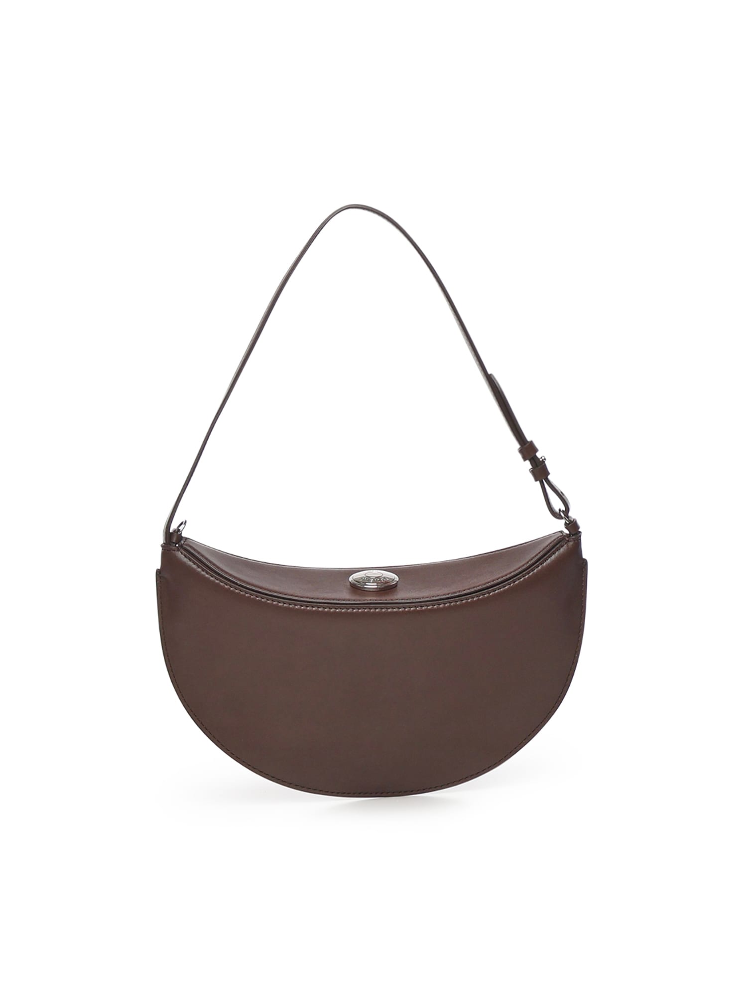 Jacquemus Le Petit Calisso Round Leather Shoulder Bag In Brown