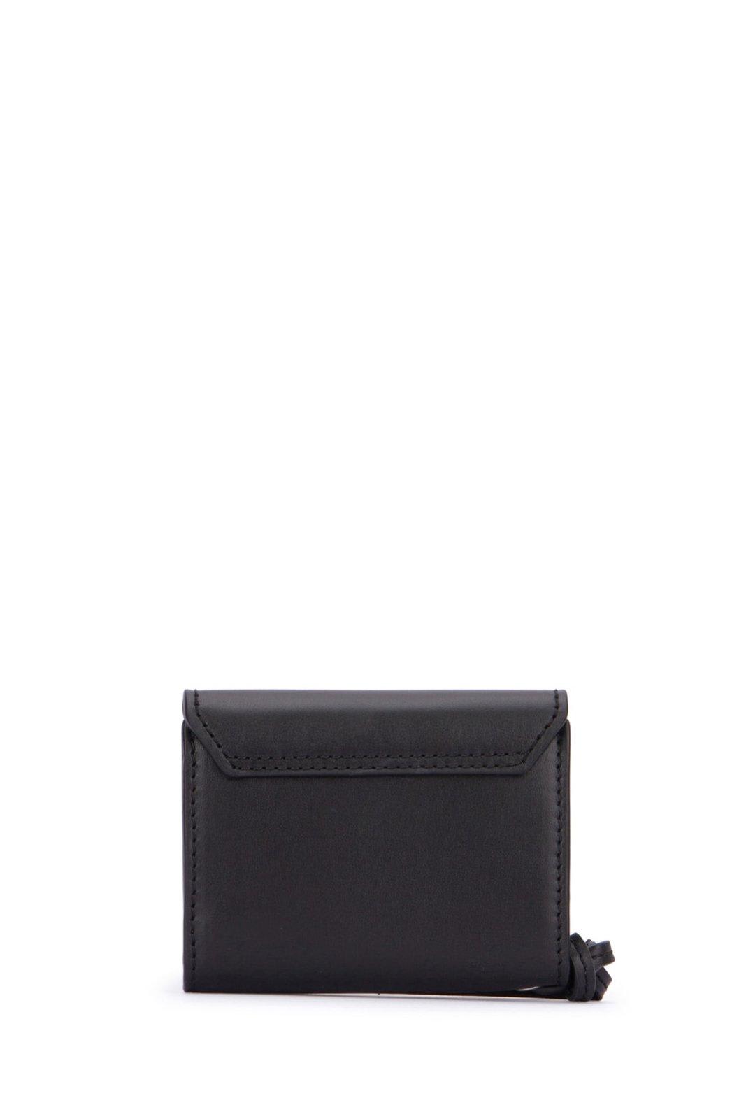 Shop Jacquemus Logo Lettering Neck Strapped Wallet In 990 Black