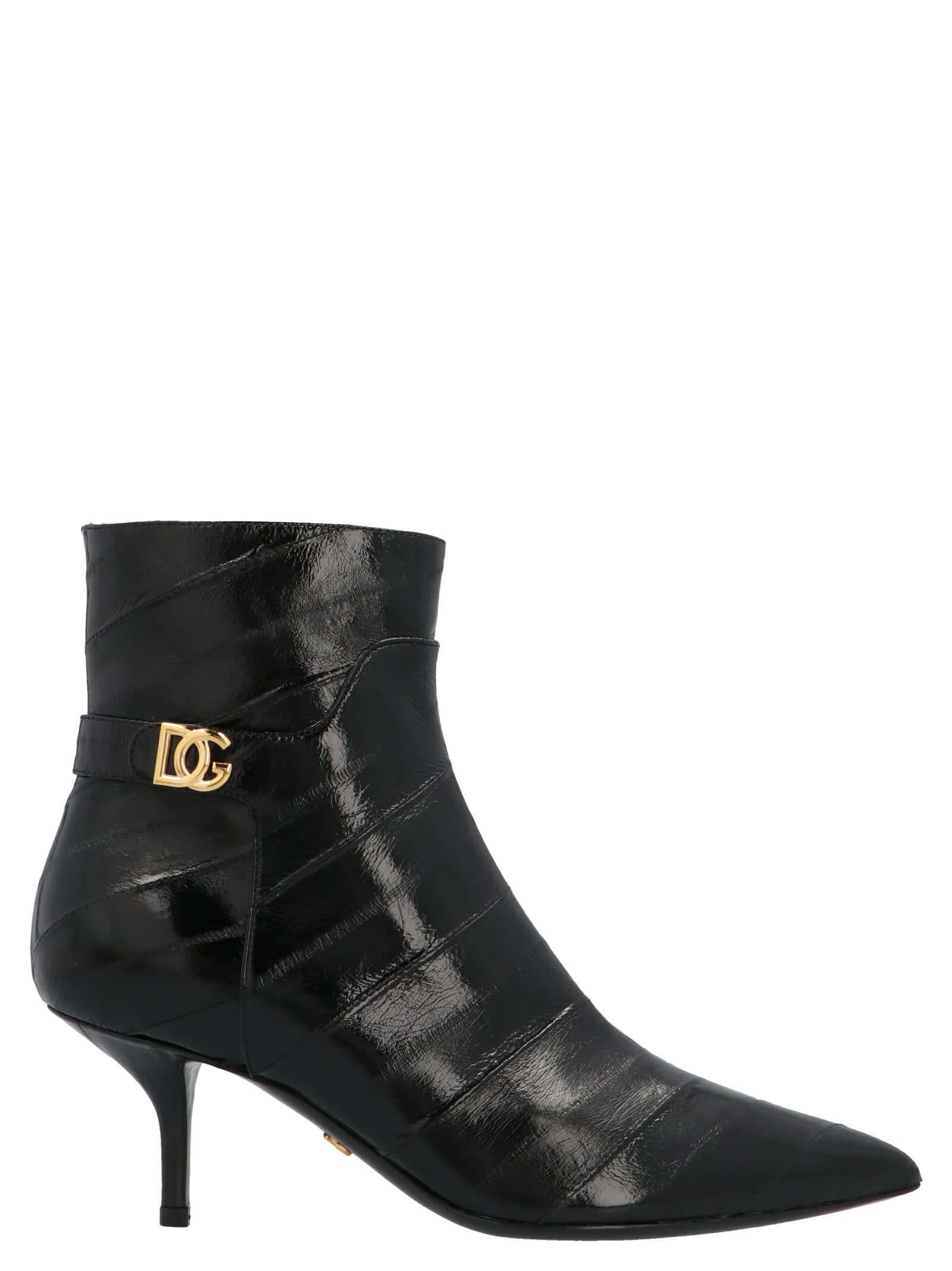 Buy Dolce & Gabbana Point-toe Leather Ankle Boots online, shop Dolce & Gabbana shoes with free shipping