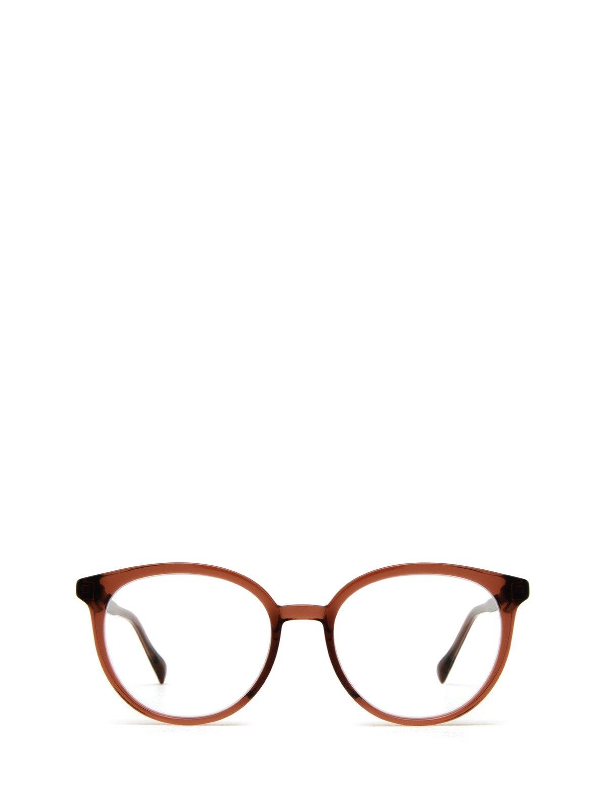 Shop Mykita Ayan Round Frame Glasses In 743