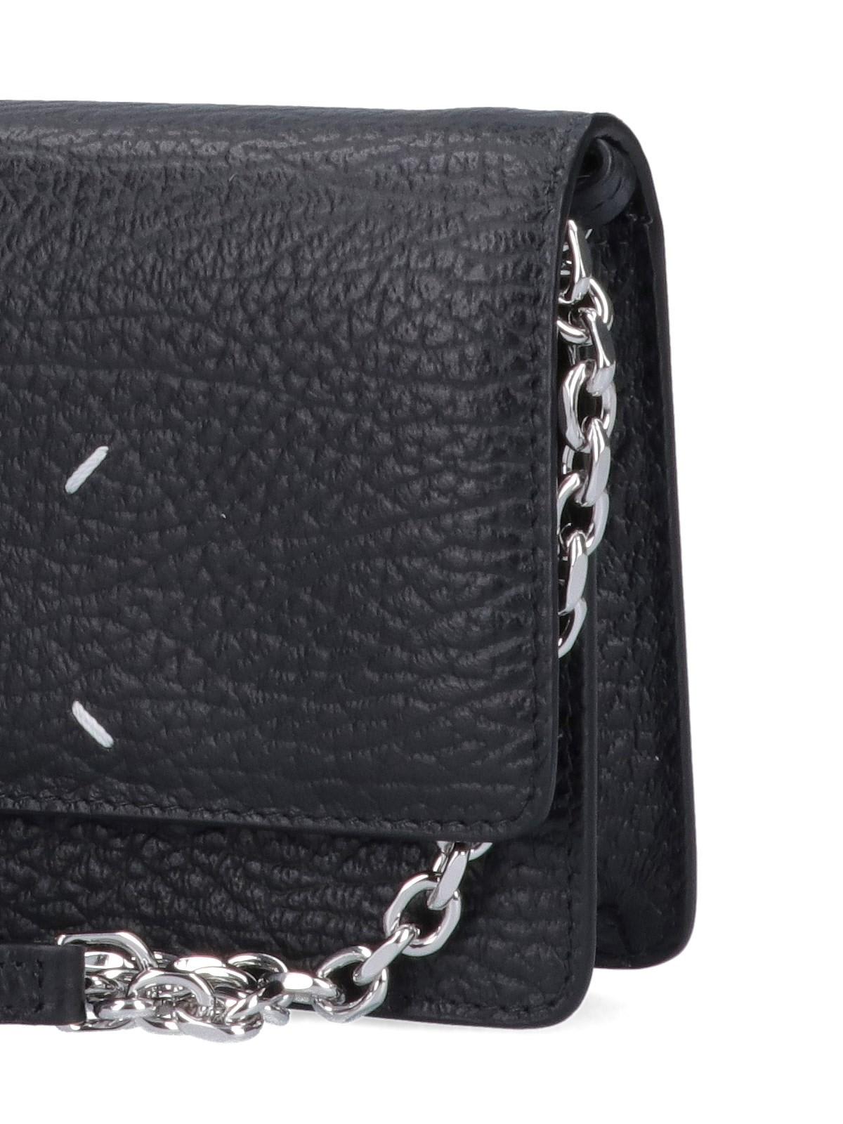 Shop Maison Margiela Recicla Chain Wallet In Black