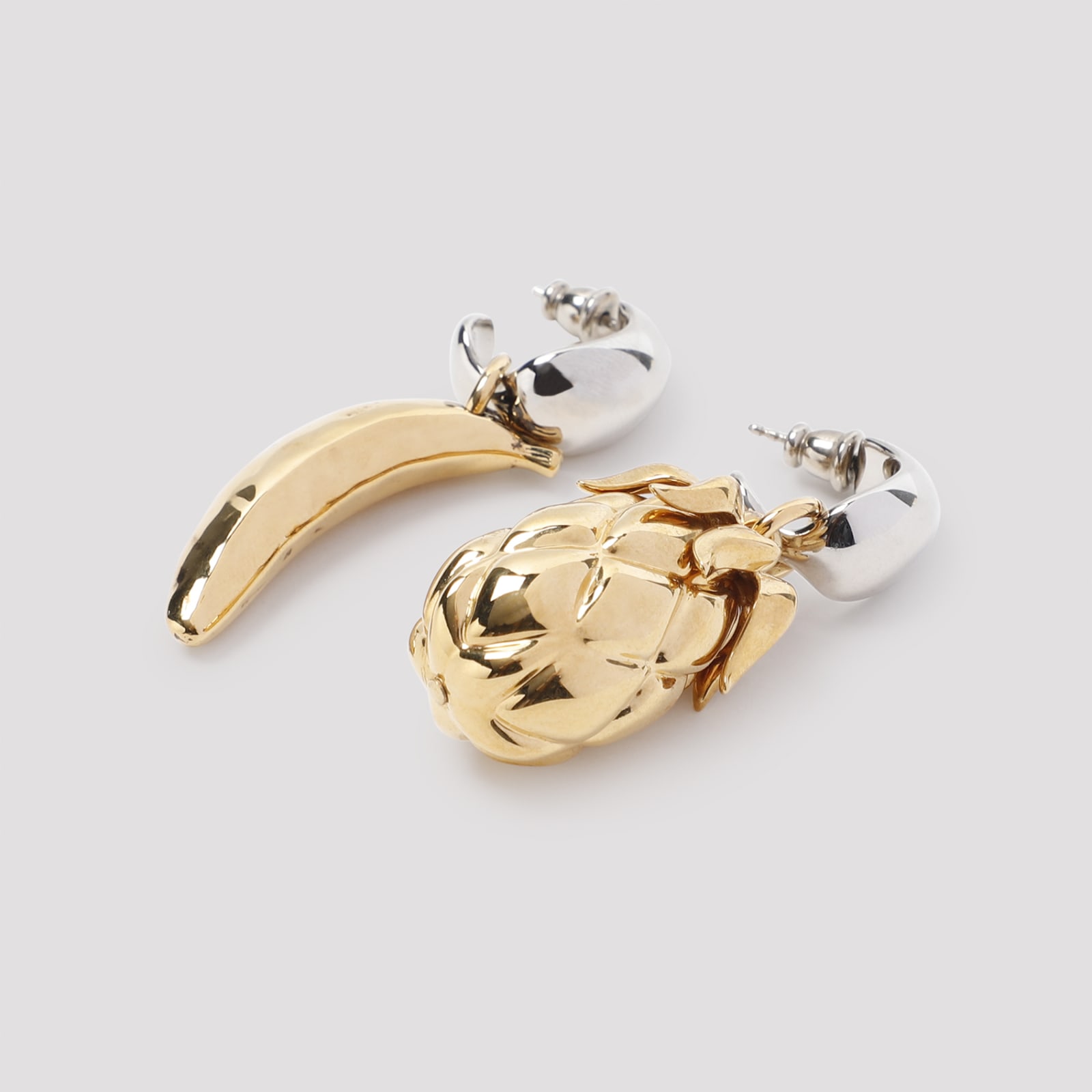 Shop Chloé Bananas Earrings In Dp Silver Vintage Gold