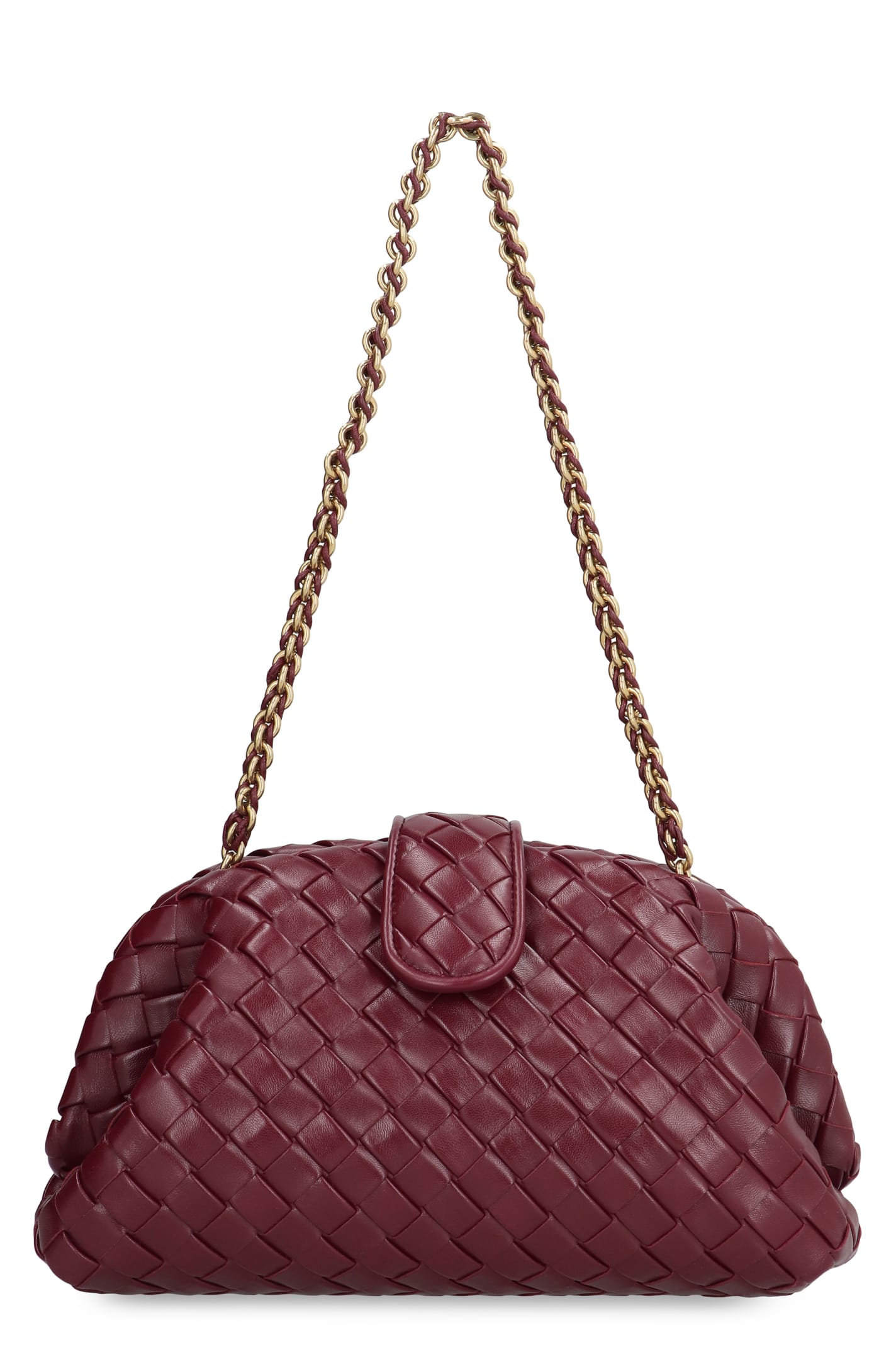 Bottega Veneta Women Borsa Teen Lauren 1980 Con Catena In Burgundy