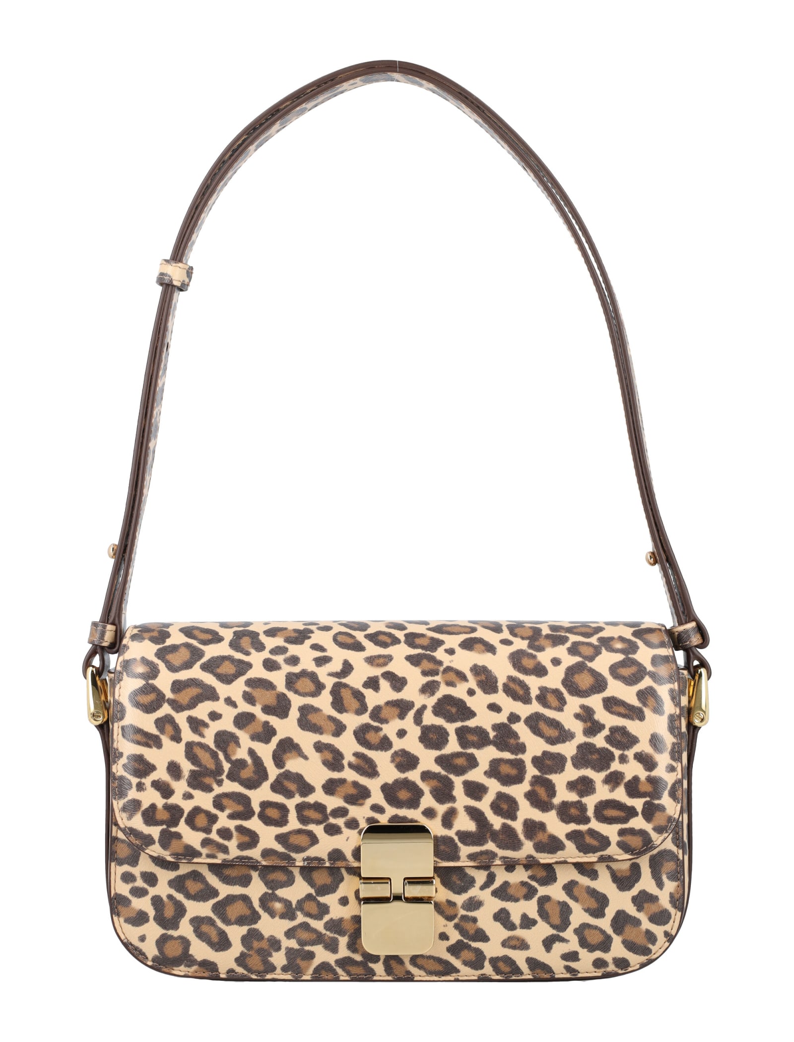 Shop Apc Grace Baguette Bag In Leopard
