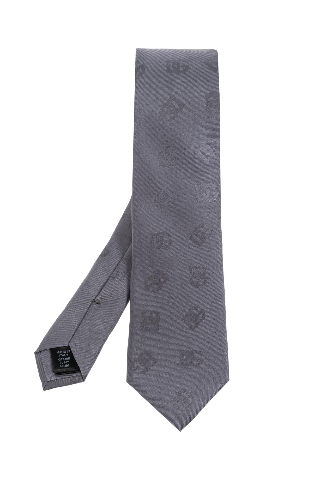 Dolce & Gabbana Silk Tie In Gray